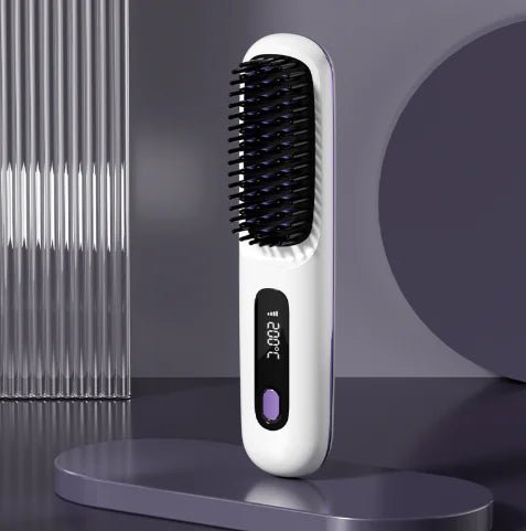 USB Charging Ceramic Heated Hair Straightening Comb – Effortless Styling, Anytime, Anywhere - GNS Beauty & Personal Care
