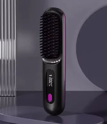 USB Charging Ceramic Heated Hair Straightening Comb – Effortless Styling, Anytime, Anywhere - GNS Beauty & Personal Care