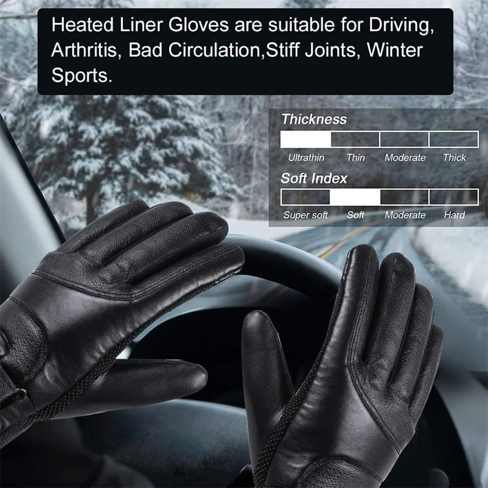 USB Heated Gloves for Winter, Waterproof Touchscreen Thermal Warmers - GNS Beauty & Personal Care