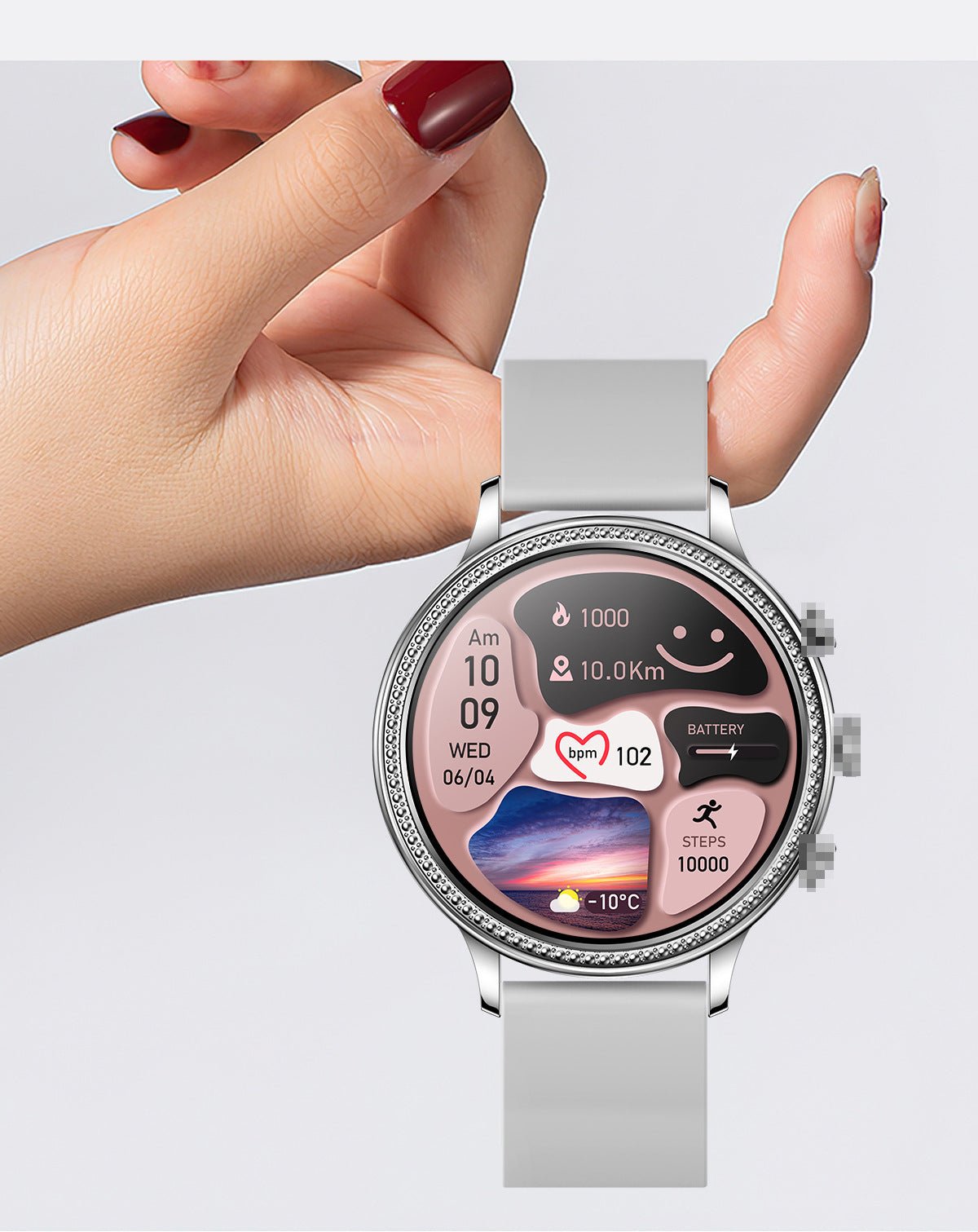 V60 Women's Smart Watch – Stylish &amp; Feature - Packed Wellness Companion - GNS Beauty & Personal Care