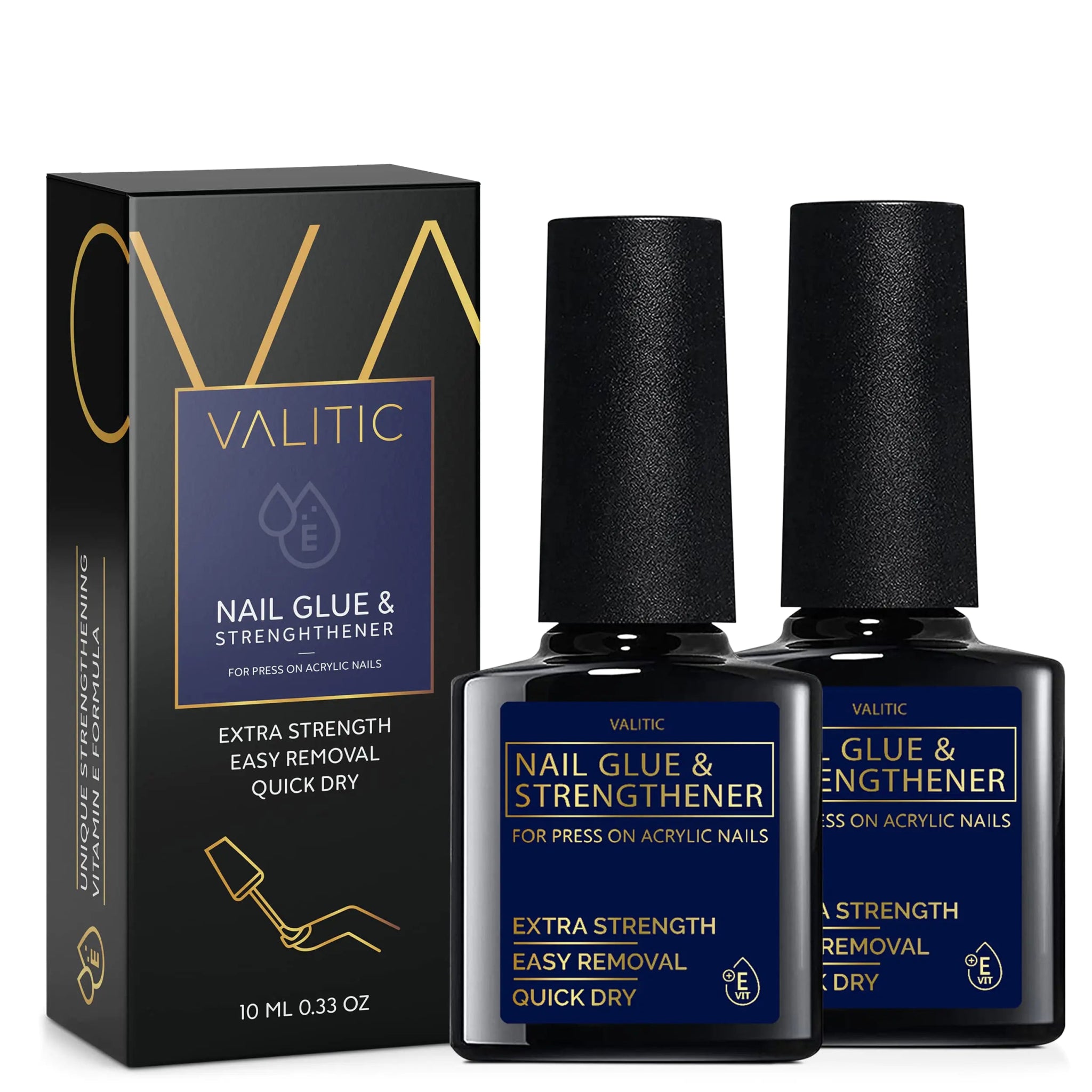 Valitic Quick Dry Nail Glue & Strengthening Gel - 4 Pack - GNS Beauty & Personal Care