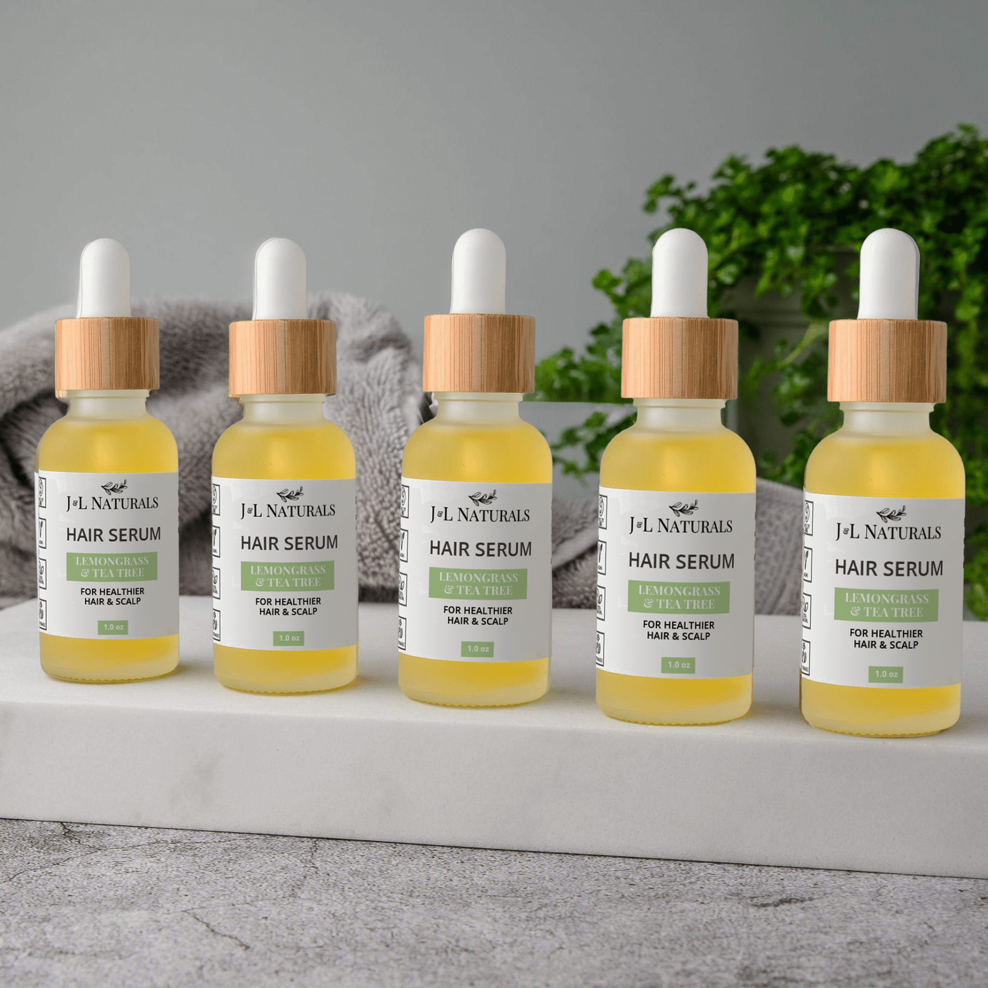 Vegan Hair Serum Bundle – Plant - Based Frizz Control (5 - Pack) - GNS Beauty & Personal Care