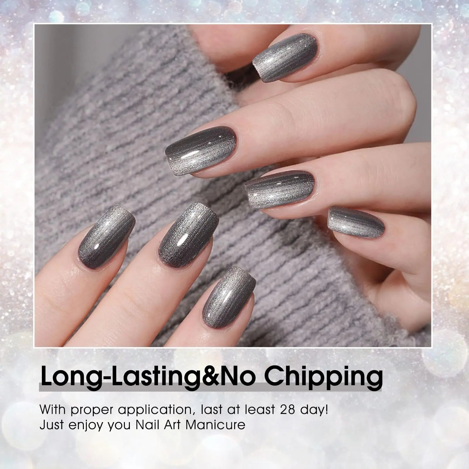VENALISA High Gloss Metal Grey Gel Nail Polish - GNS Beauty & Personal Care