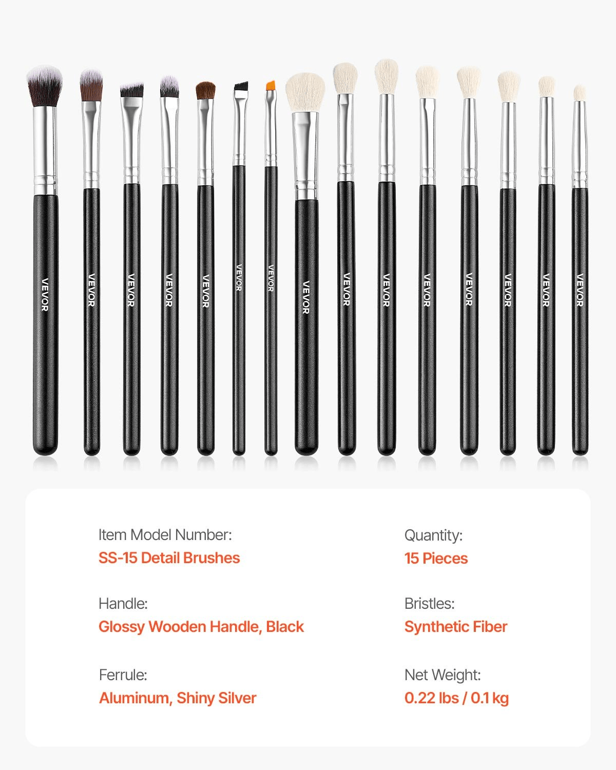 🖌️ VEVOR 15PCS Makeup Brush Set - GNS Beauty & Personal Care