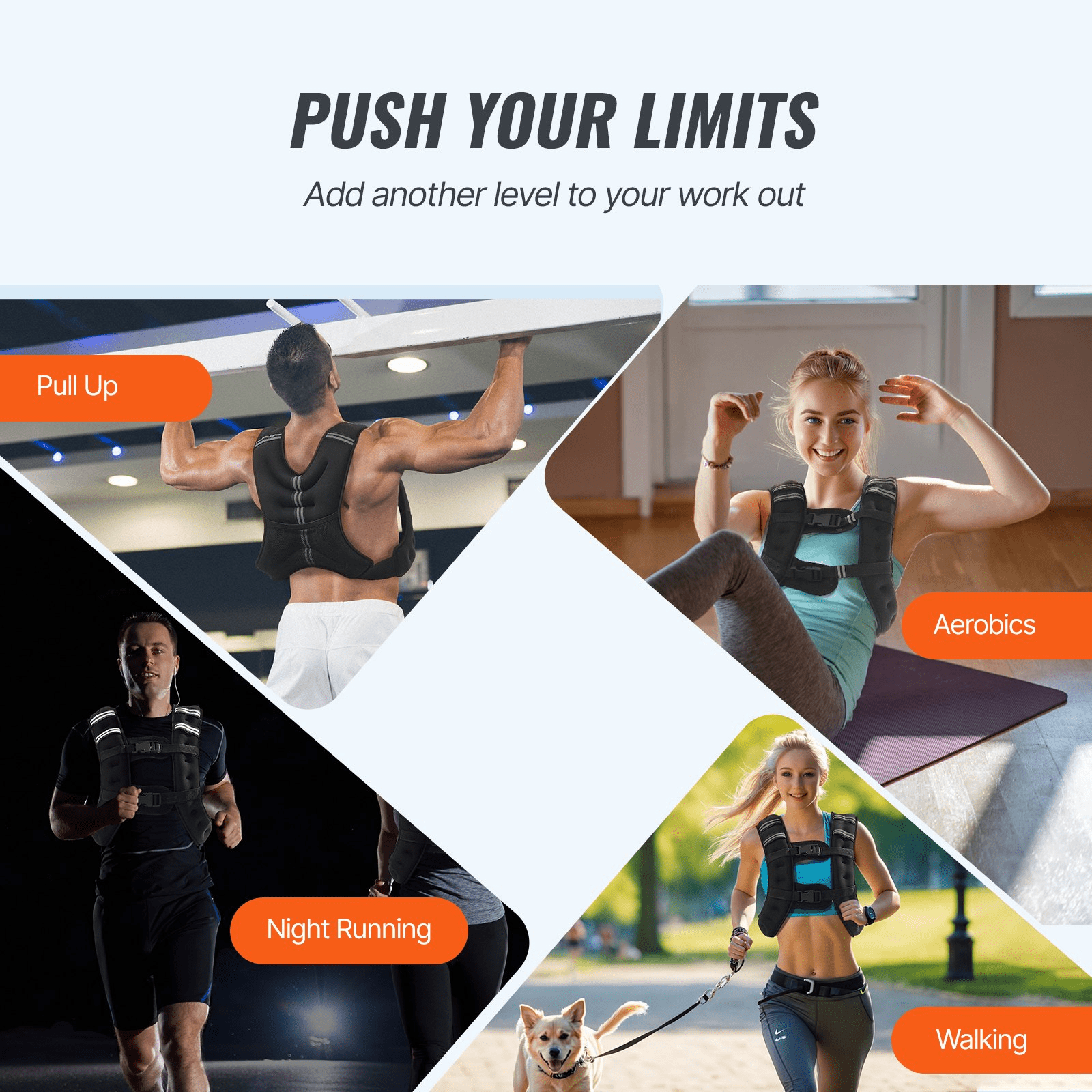 VEVOR 16lb Weighted Vest – Strength Training & Endurance Boost - GNS Beauty & Personal Care