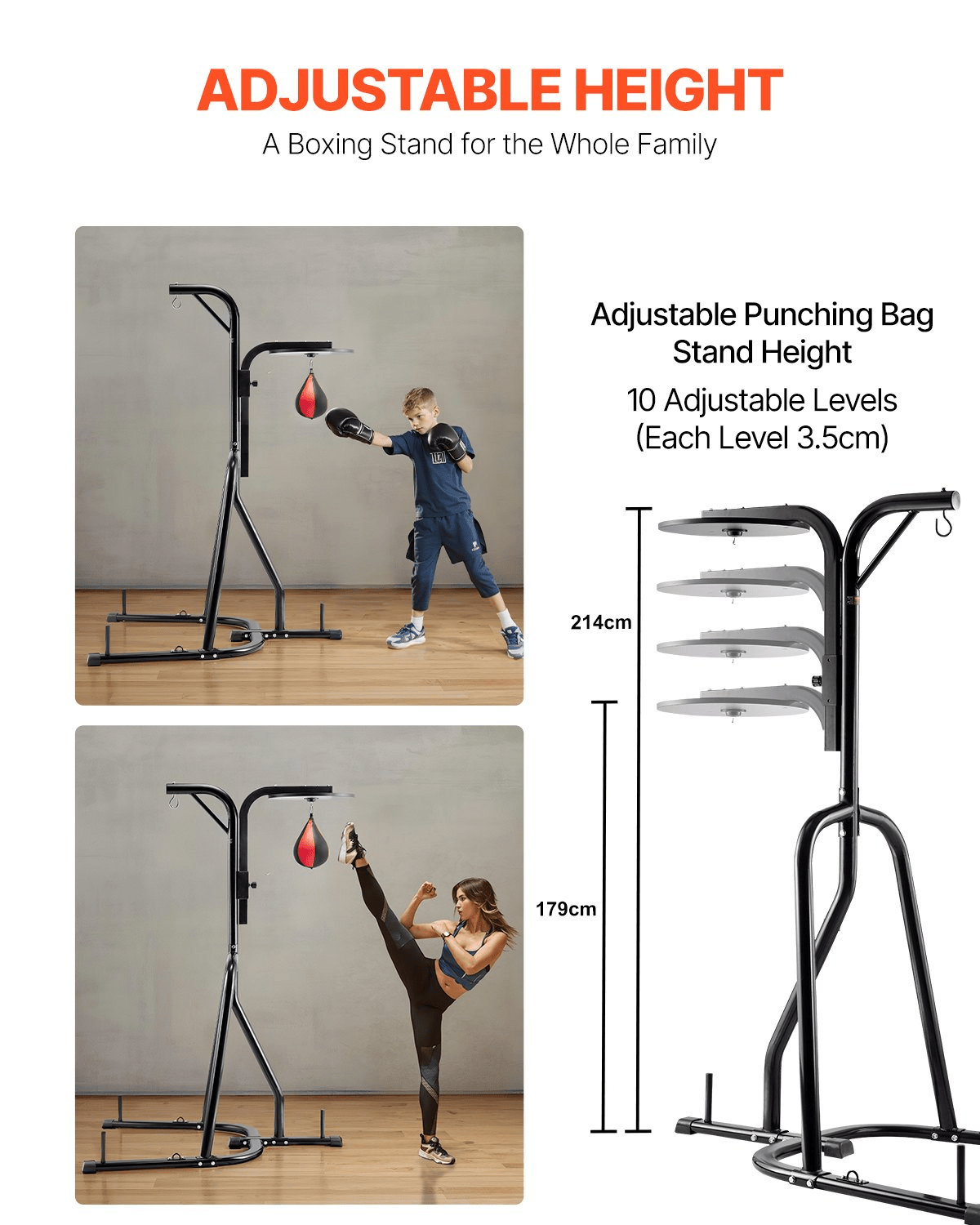 VEVOR 2 - in - 1 Heavy Duty Punching Bag Stand | Steel Frame for Home Boxing & Fitness - GNS Beauty & Personal Care