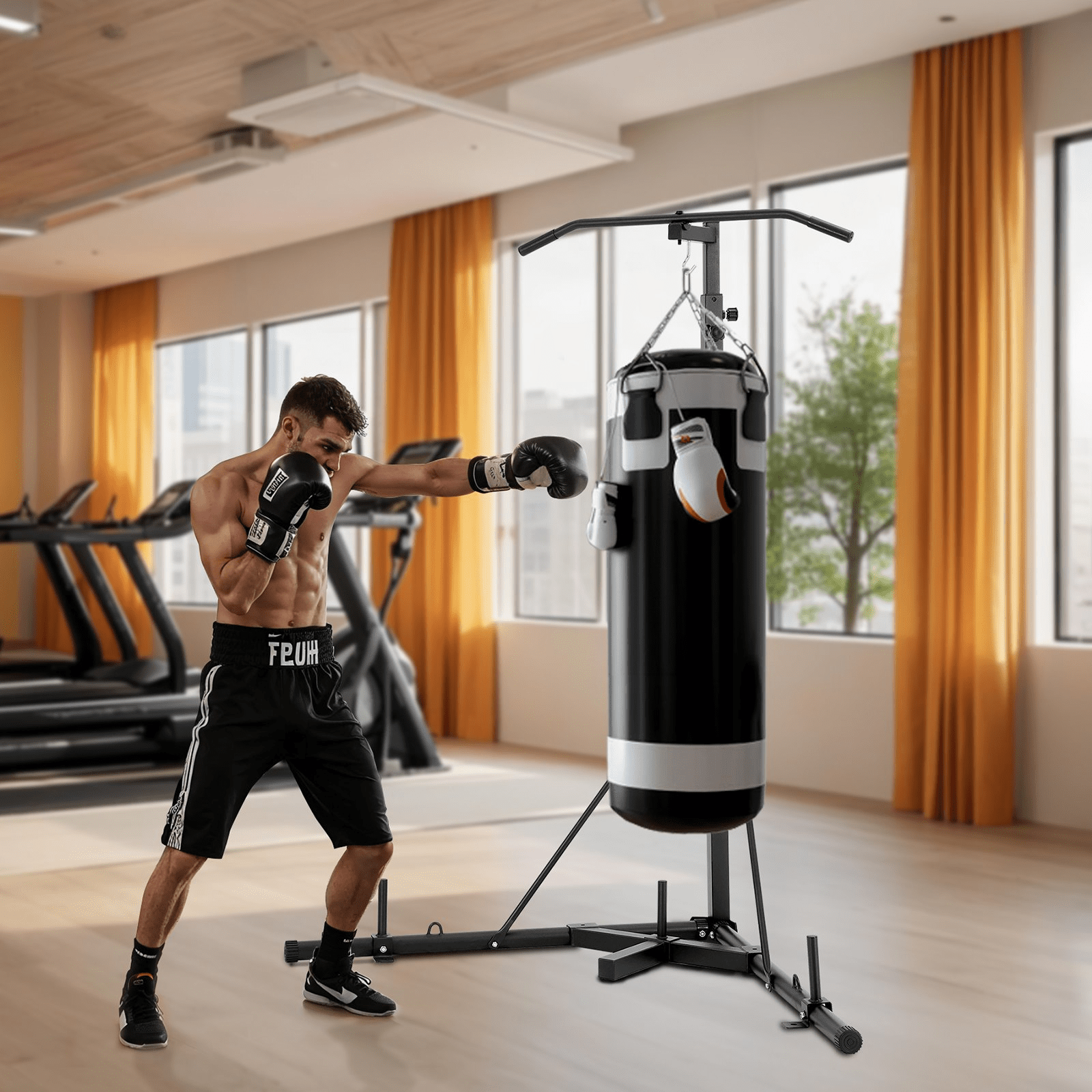 VEVOR 2 - in - 1 Heavy Duty Punching Bag Stand | Steel Frame for Home Boxing & Fitness - GNS Beauty & Personal Care