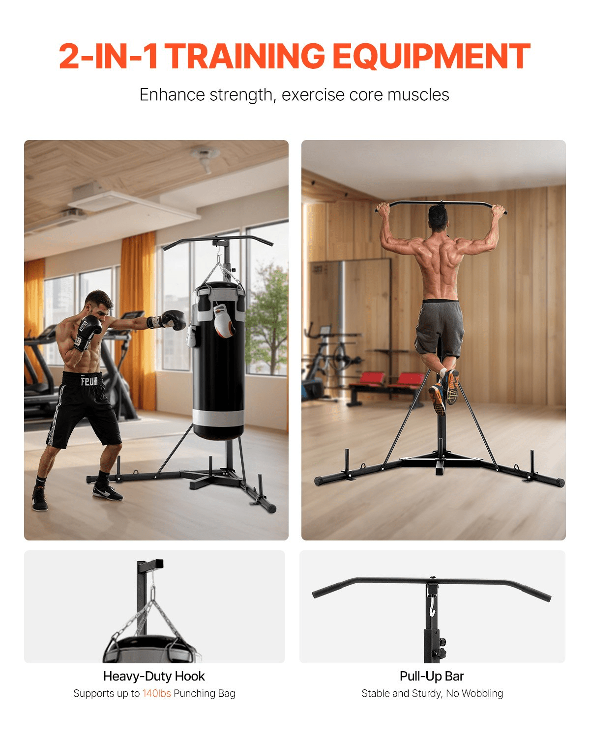 VEVOR 2 - in - 1 Heavy Duty Punching Bag Stand | Steel Frame for Home Boxing & Fitness - GNS Beauty & Personal Care