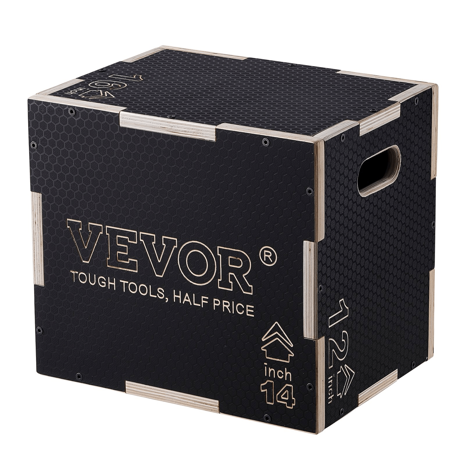 VEVOR 3 - in - 1 Wooden Plyometric Jump Box – Adjustable Training for Strength & Agility - GNS Beauty & Personal Care