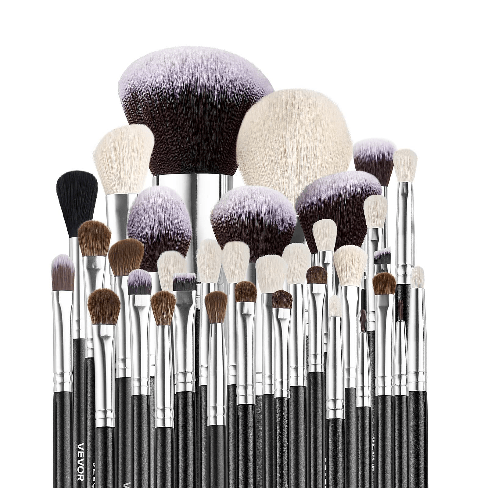 VEVOR 34PCS Makeup Brush Set for Foundation Blending Eyeshadow with Soft Bristle - GNS Beauty & Personal Care