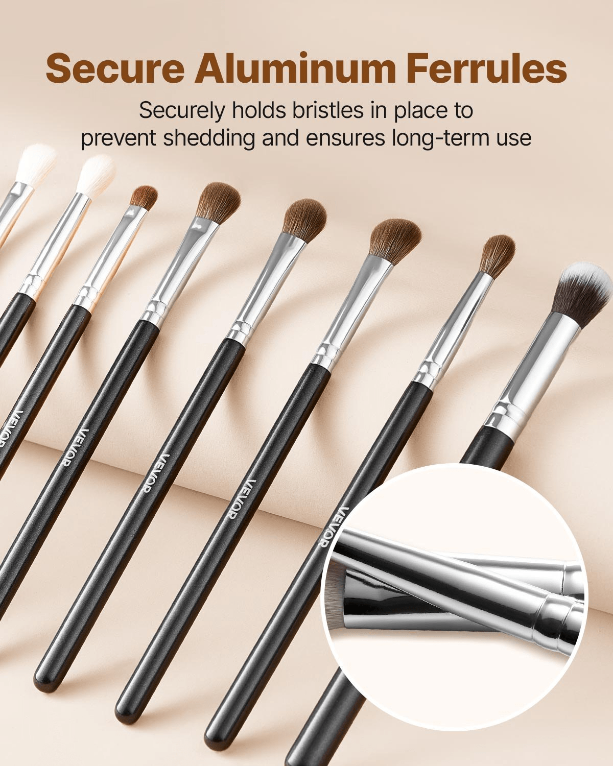 VEVOR 34PCS Makeup Brush Set for Foundation Blending Eyeshadow with Soft Bristle - GNS Beauty & Personal Care