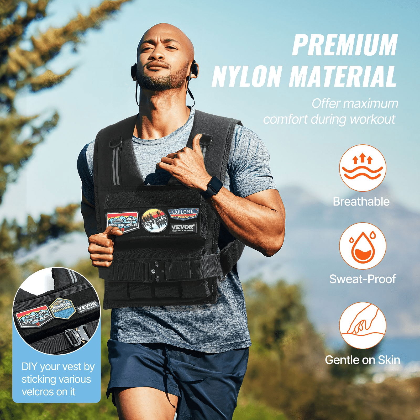 VEVOR 35lb Adjustable Weighted Vest for Men &amp; Women | Strength Training & Running - GNS Beauty & Personal Care