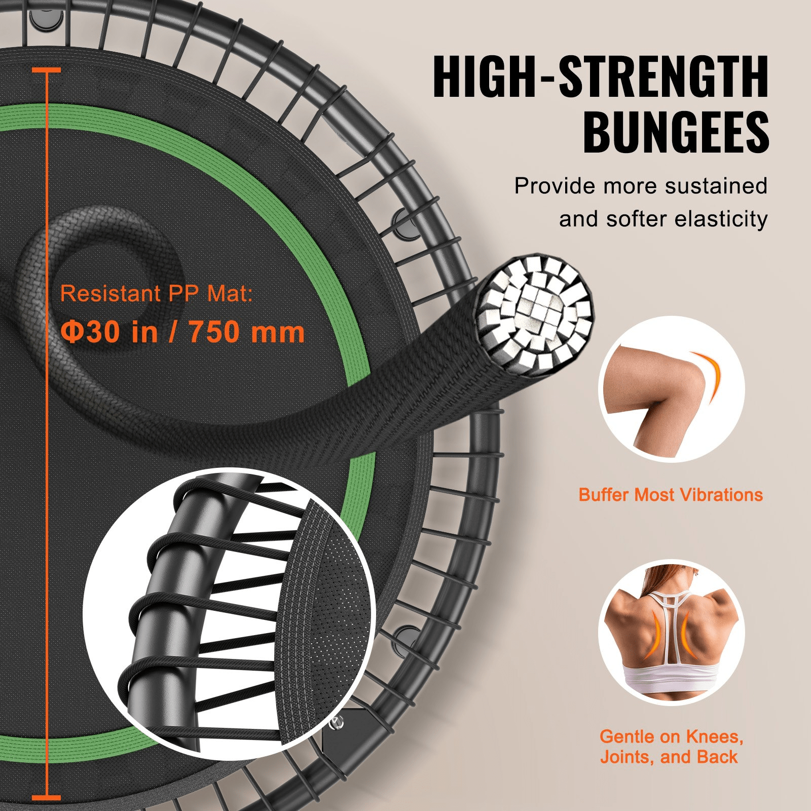 VEVOR 40" Foldable Mini Fitness Trampoline – High - Performance Rebounding for Total Fitness - GNS Beauty & Personal Care