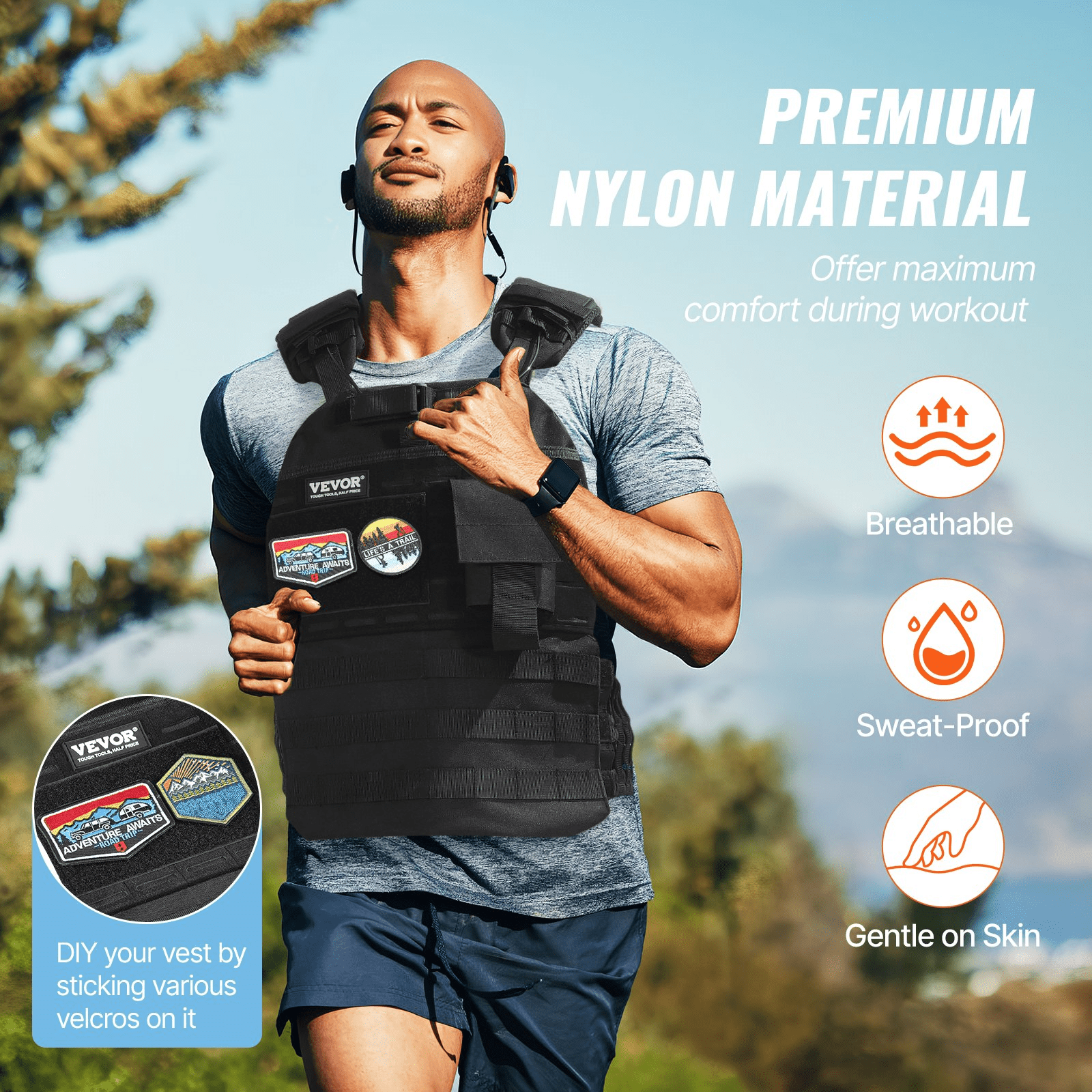 VEVOR 40lb Adjustable Weighted Vest for Men & Women | Strength Training & Running - GNS Beauty & Personal Care