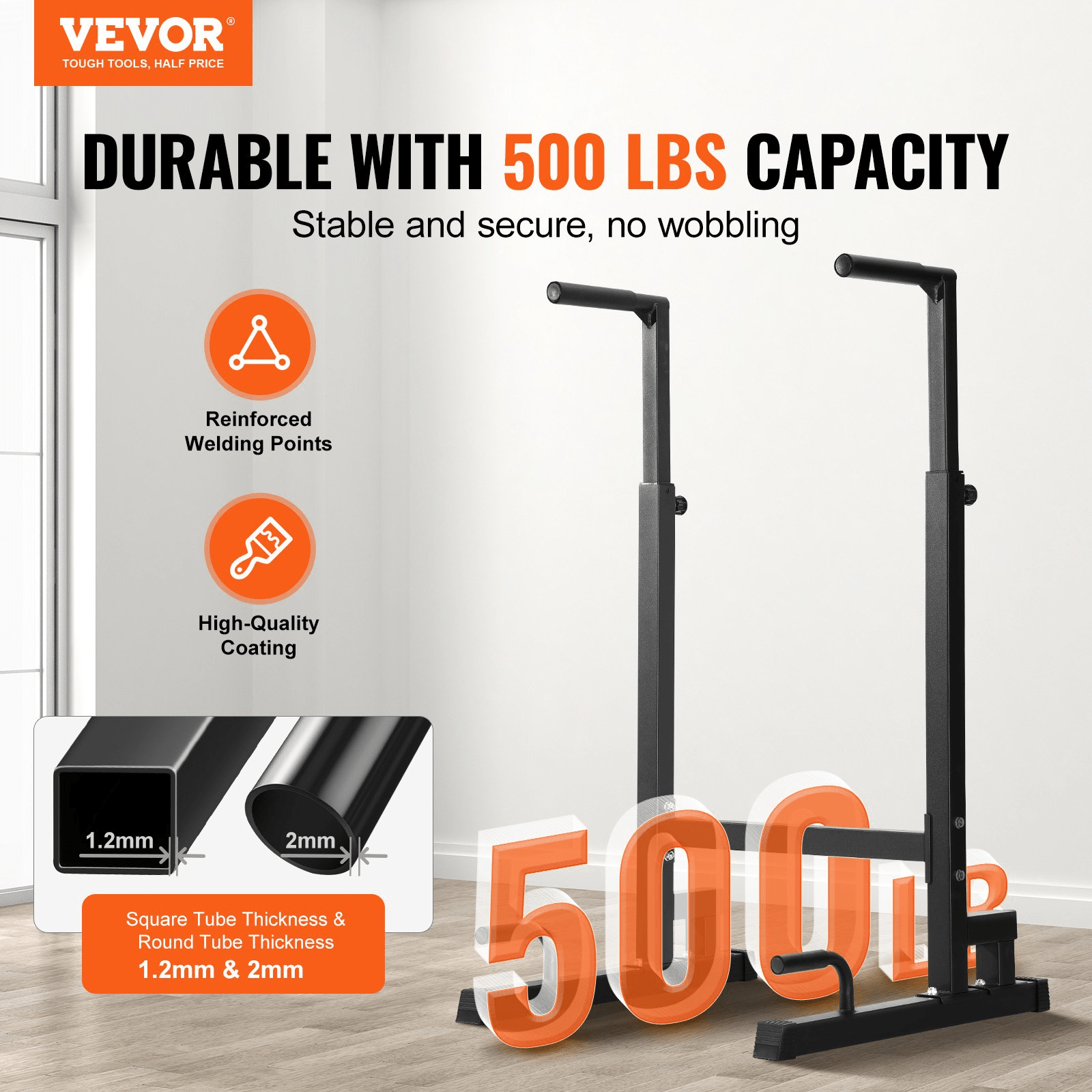 VEVOR Adjustable Dip Bar – Heavy - Duty Strength Training for Home & Gym Workouts - GNS Beauty & Personal Care