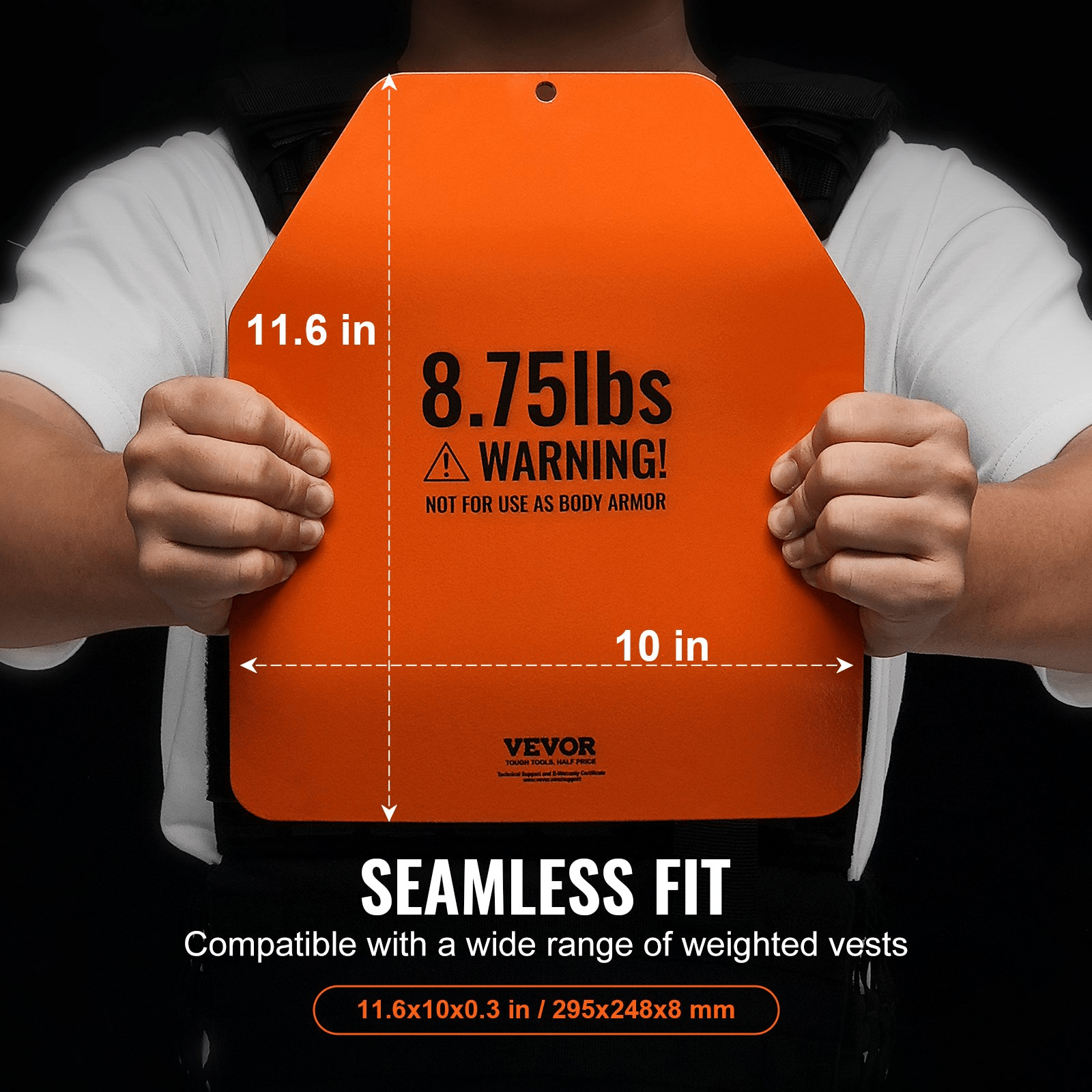 VEVOR Curved Weight Vest Plates - 2x 8.75 LB Plates for Strength Training - GNS Beauty & Personal Care