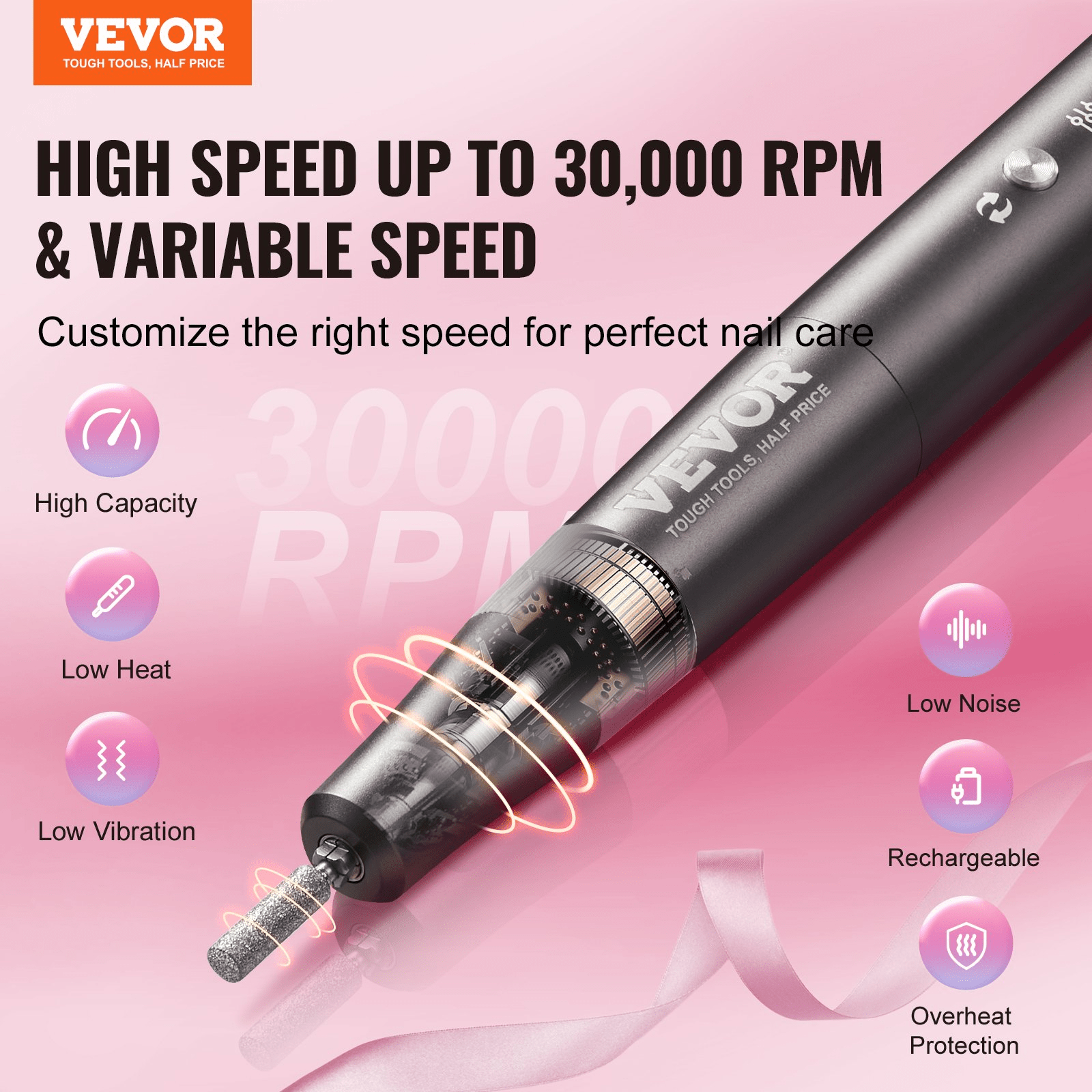 💅 VEVOR Electric Cordless Nail Drill (UV - 1003) – Precision Meets Portability - GNS Beauty & Personal Care