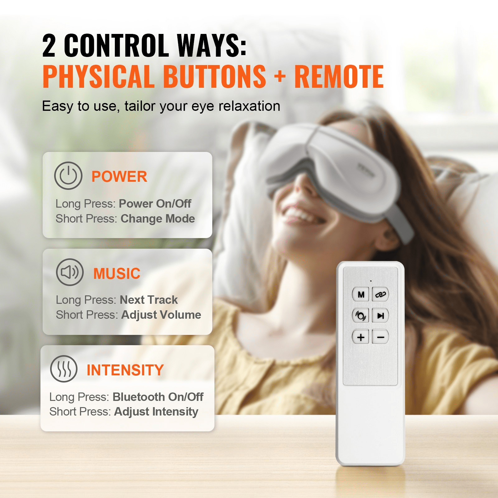 VEVOR Eye Massager with Heat & Remote – Relaxation, Comfort & Eye Care - GNS Beauty & Personal Care