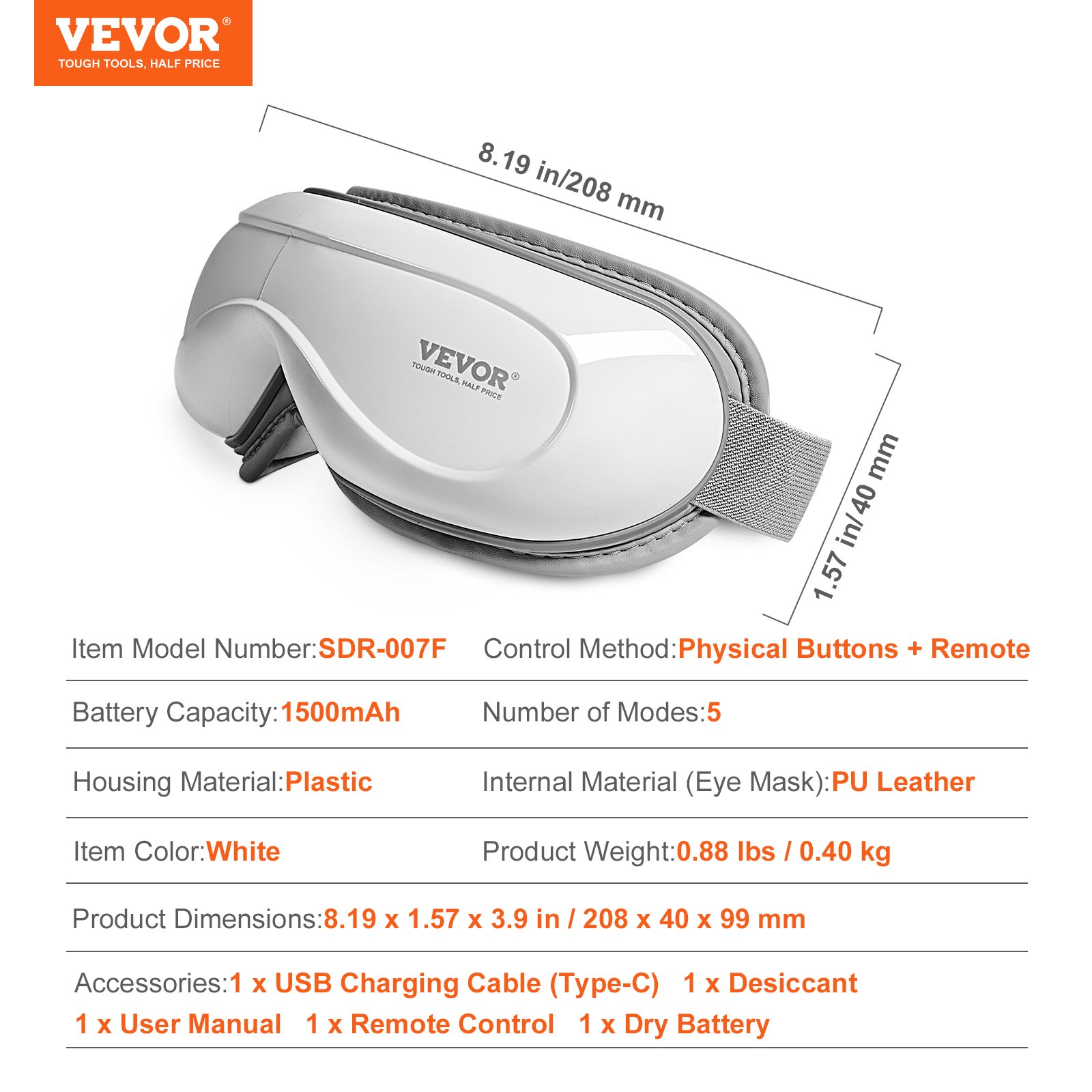 VEVOR Eye Massager with Heat & Remote – Relaxation, Comfort & Eye Care - GNS Beauty & Personal Care