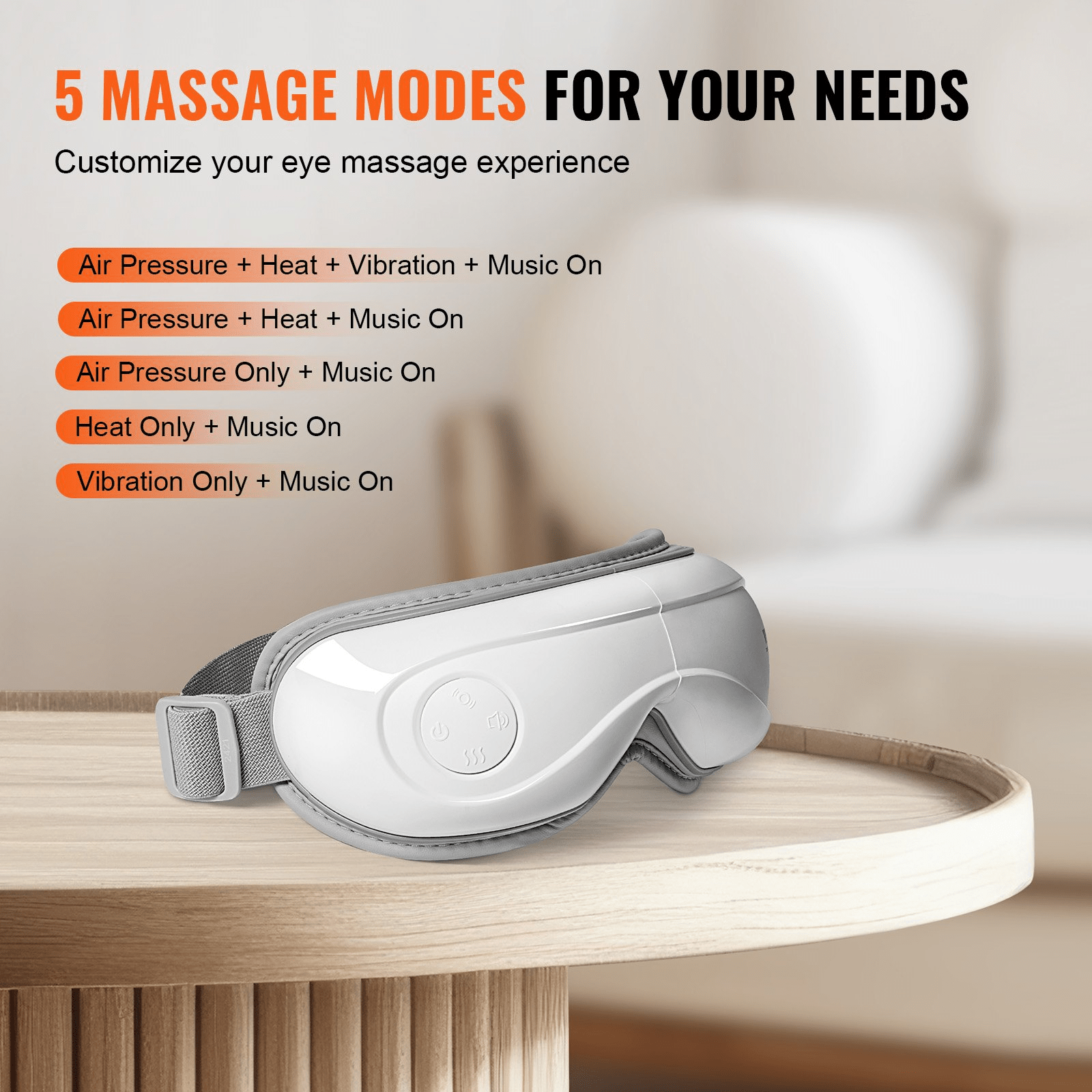 VEVOR Eye Massager with Heat & Remote – Relaxation, Comfort & Eye Care - GNS Beauty & Personal Care