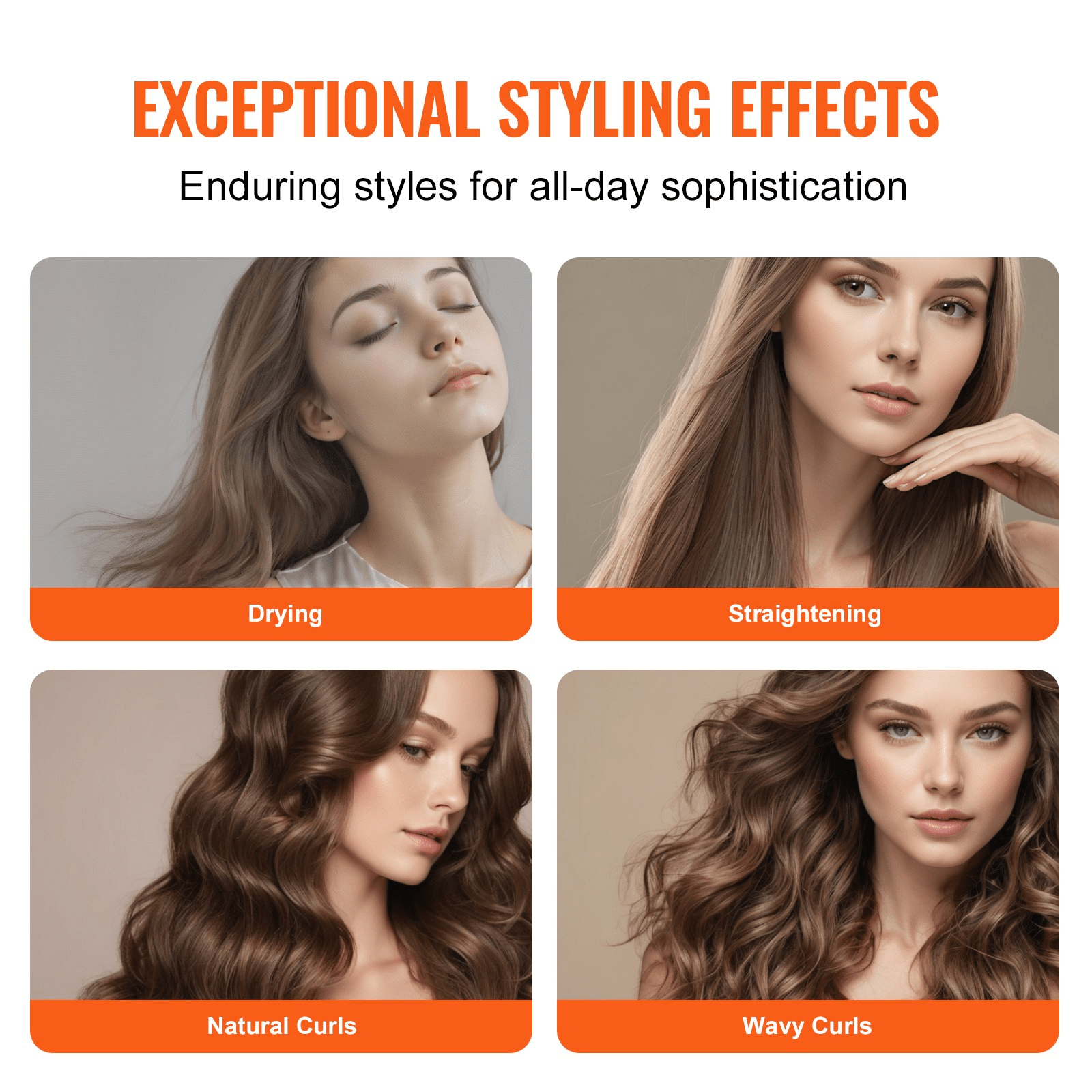 VEVOR Hair Dryer Brush 4 - in - 1 Professional Multi Hair Styler for Drying Curling - GNS Beauty & Personal Care