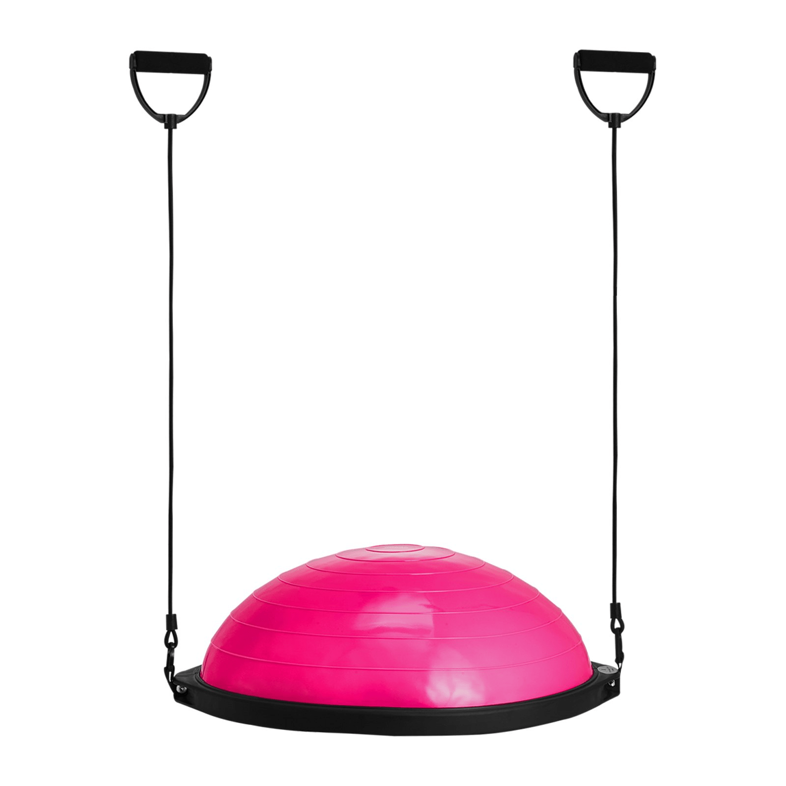 VEVOR Half Exercise Ball Trainer, 26 inch Balance Ball Trainer, 1500lbs Capacity Stability Ball, Yoga Ball with Resistance Bands & Foot Pump, Strength Fitness Ball for Home Gym Full Body Workout, Pink - GNS Beauty & Personal Care