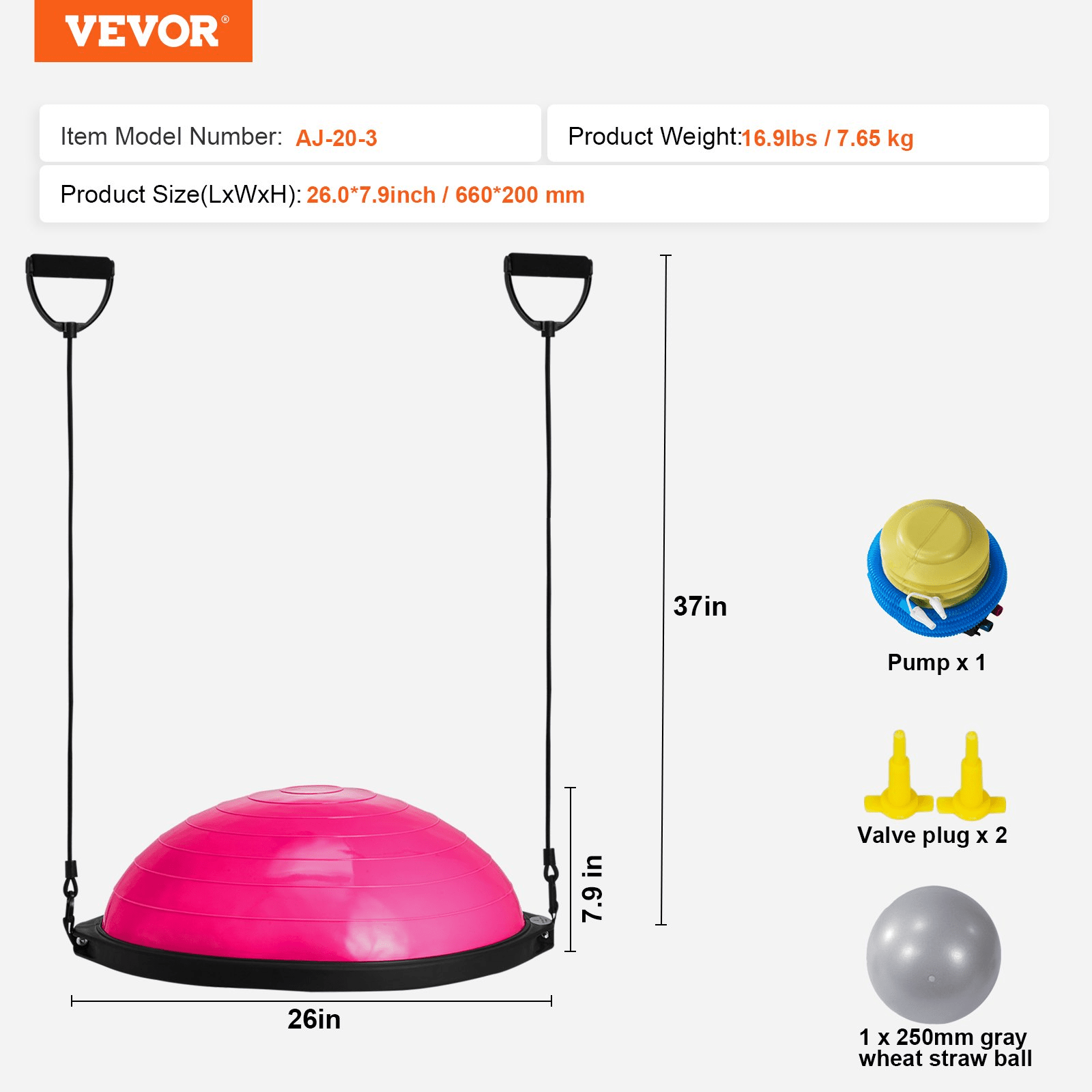 VEVOR Half Exercise Ball Trainer – Full - Body Strength & Stability for Home Gym Training - GNS Beauty & Personal Care