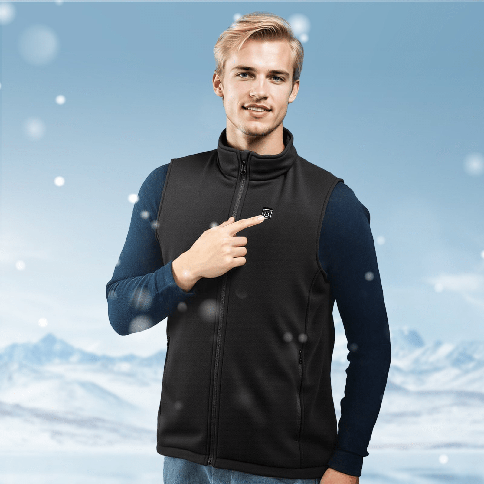 VEVOR Heated Vest, Men Electric Heating Vest with 16000 mAh Battery Pack, 6 Heating Zones Lightweight Rechargeable Winter - Vest with 3 Levels, for Outdoor Hiking Camping Fishing Skiing, Size XL - GNS Beauty & Personal Care