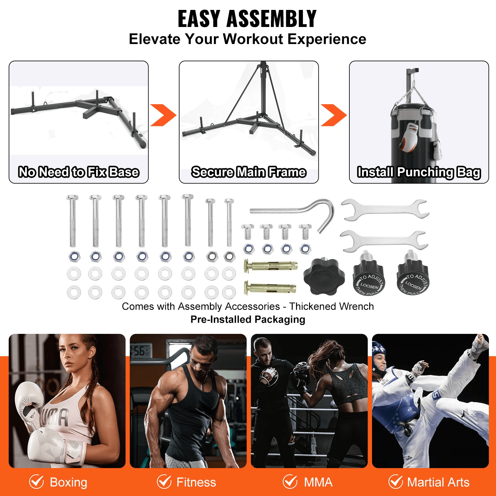 VEVOR Heavy Bag Stand with Pull Up Bar, 400 lb Capacity - GNS Beauty & Personal Care
