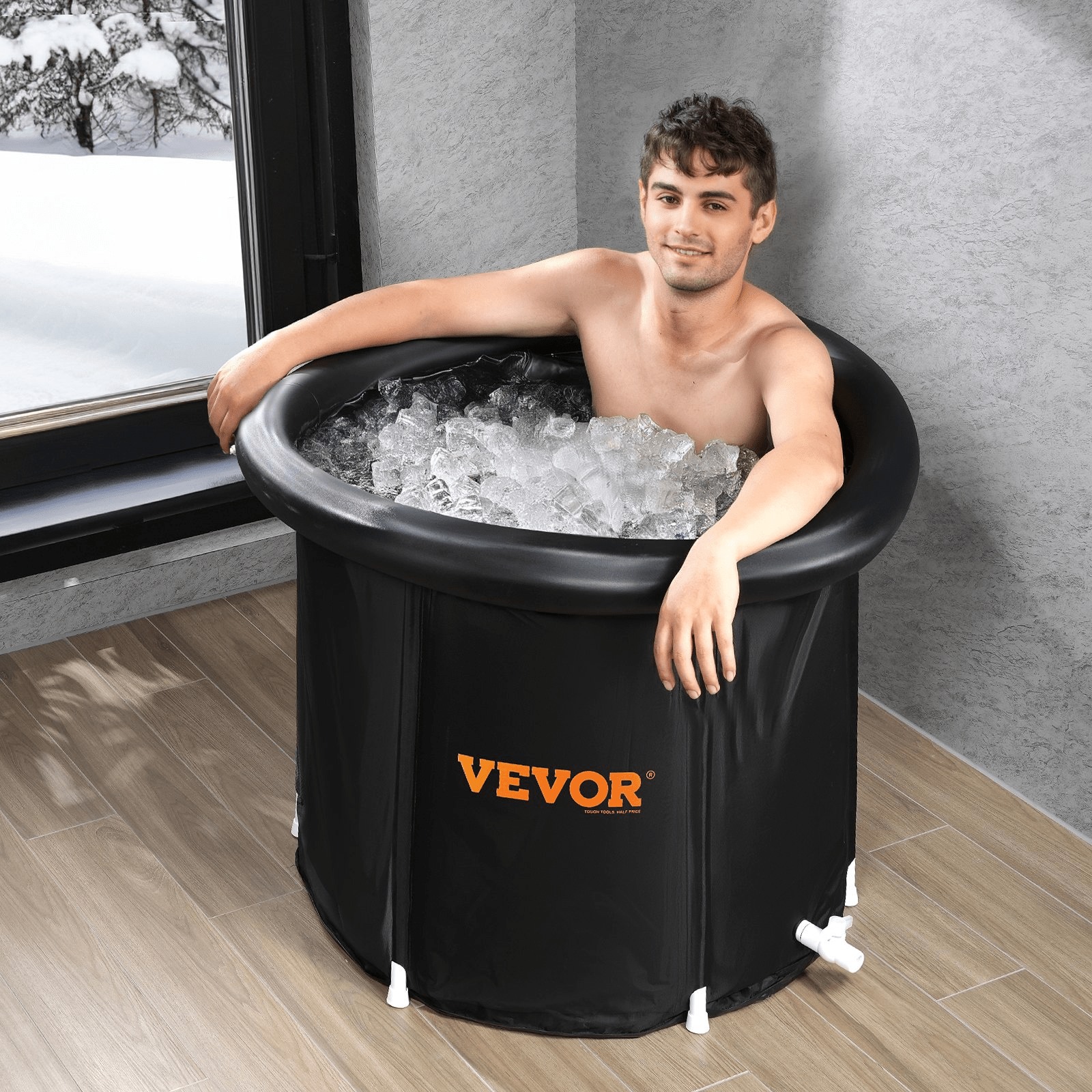 VEVOR Ice Bath Tub for Athlete Cold Water Therapy Plunge Tub Inflatable Bathtub - GNS Beauty & Personal Care