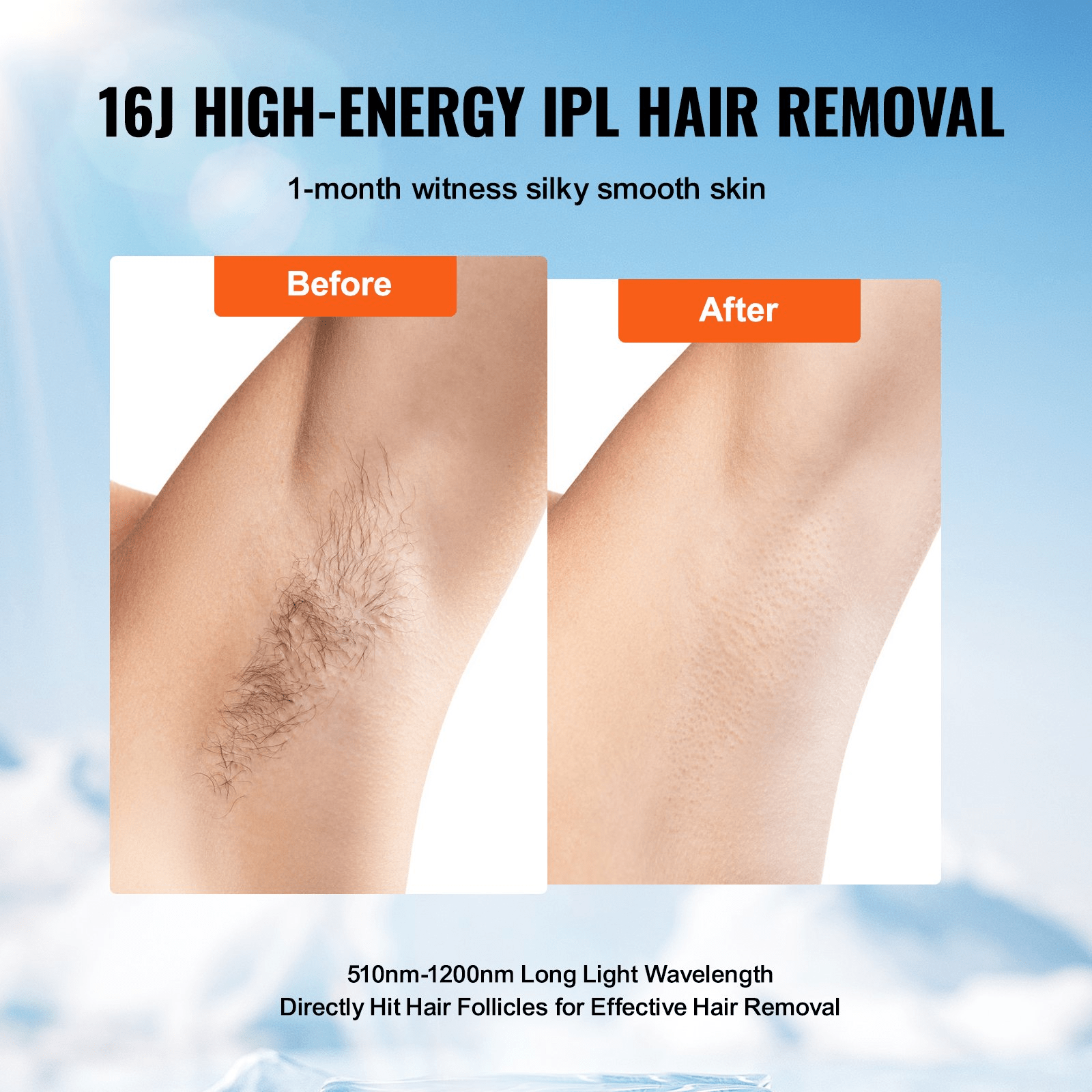 VEVOR IPL Hair Removal Device with Ice Cooling – Painless & Customizable for Full - Body Use - GNS Beauty & Personal Care