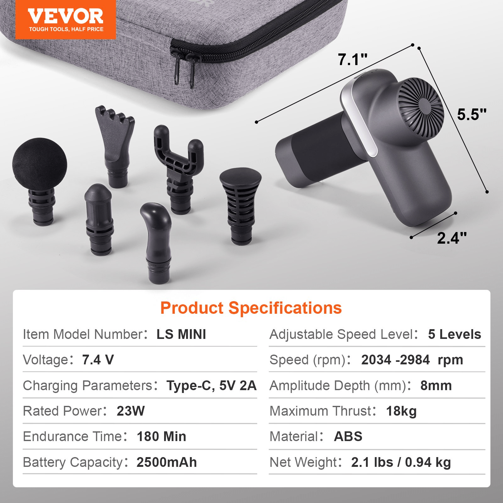 VEVOR Massage Gun – Deep Tissue Percussion Massager for Athletes & Muscle Recovery - GNS Beauty & Personal Care