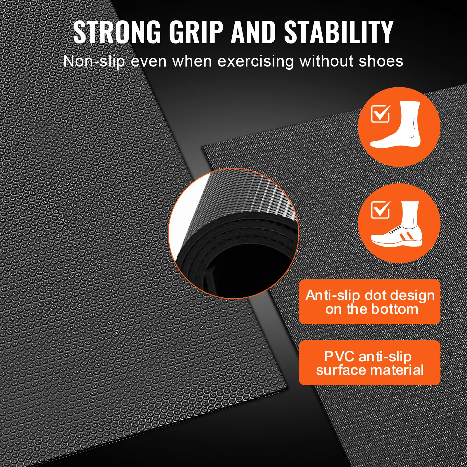 VEVOR Non - Slip High - Density Exercise Mat – Premium Comfort & Stability for Yoga & Fitness - GNS Beauty & Personal Care