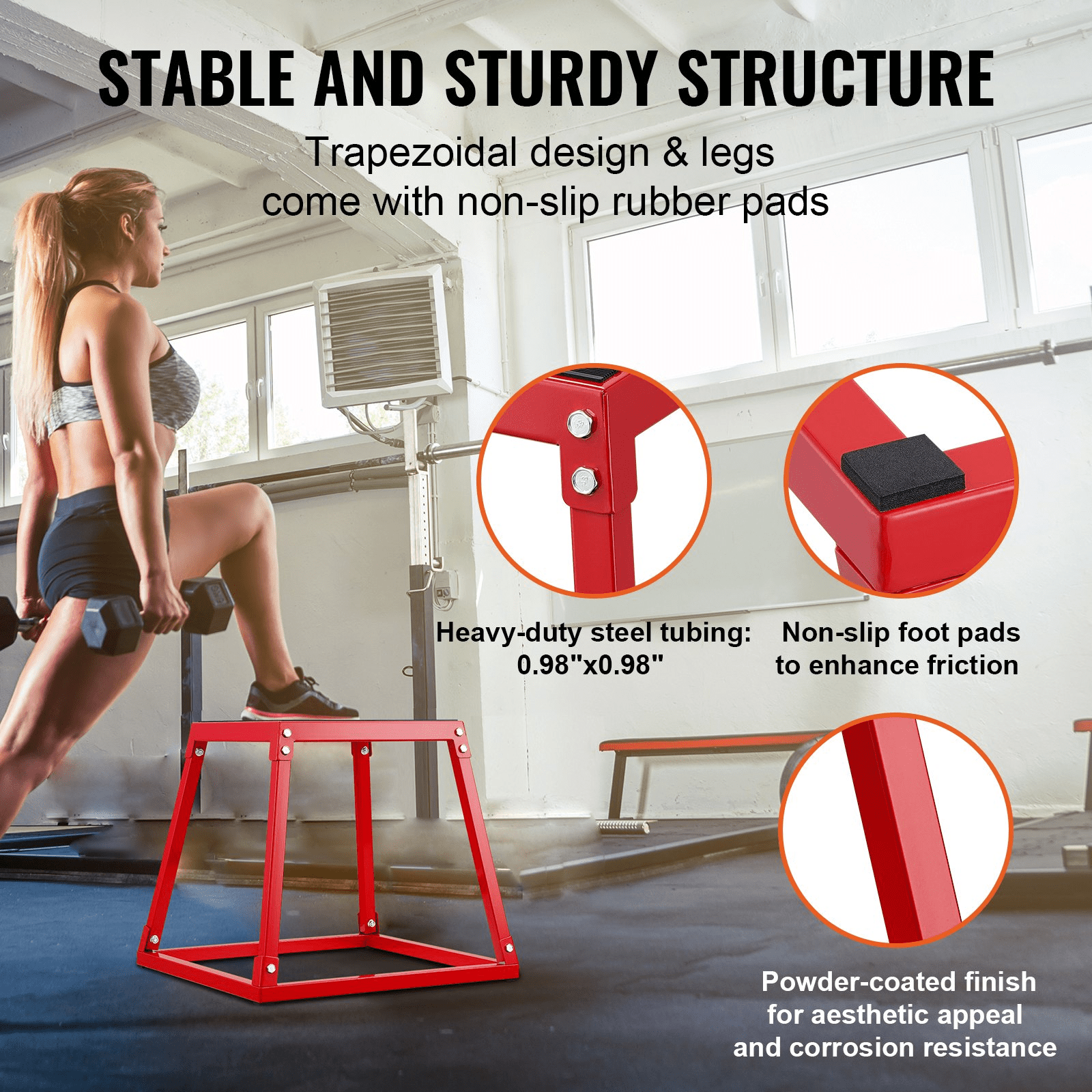 VEVOR Plyometric Jump Boxes - 3 - Piece Set for Agility & Strength Training - GNS Beauty & Personal Care