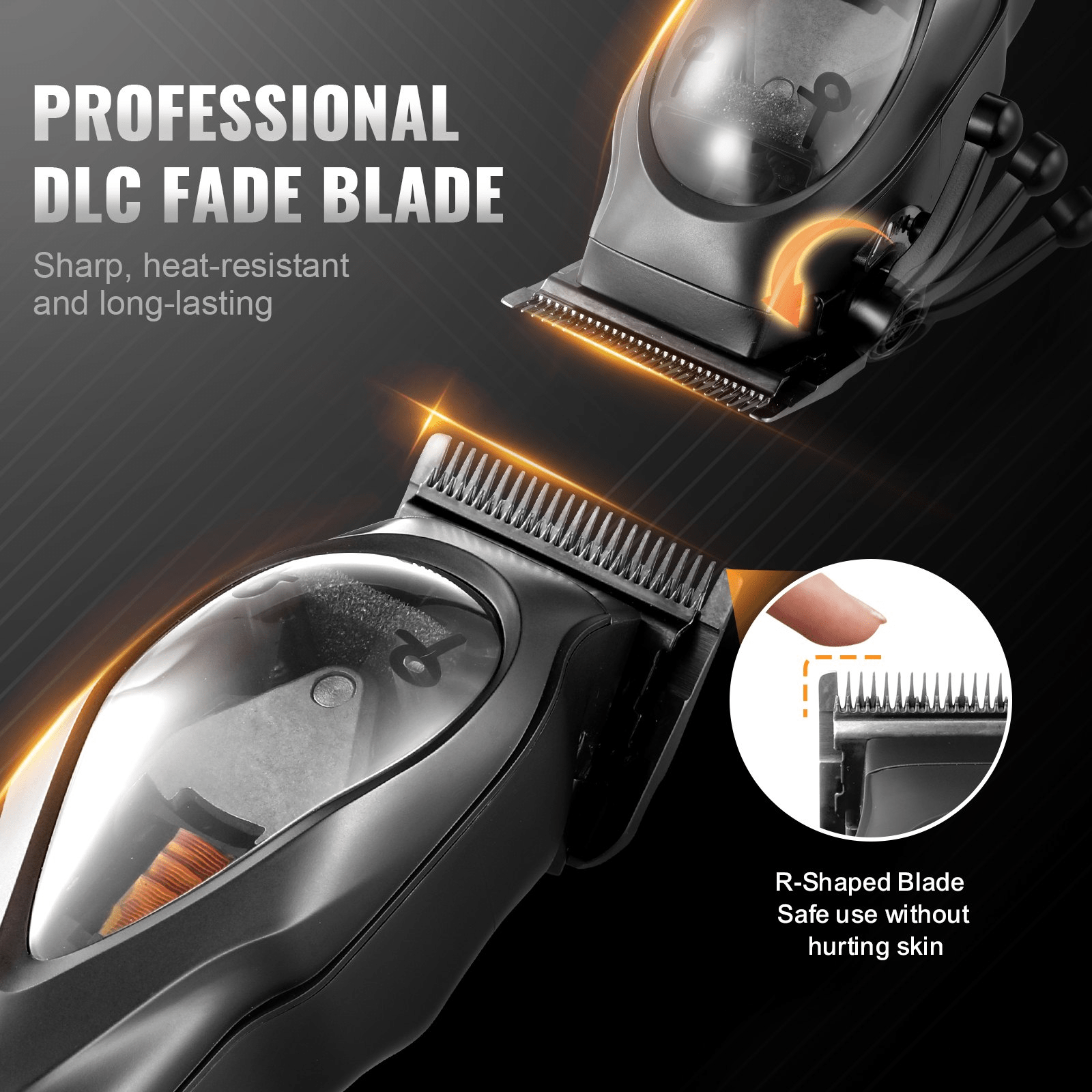 VEVOR Professional Hair Clipper – High - Speed 10,000 RPM Barber Clipper with DLC Fade Blade - GNS Beauty & Personal Care