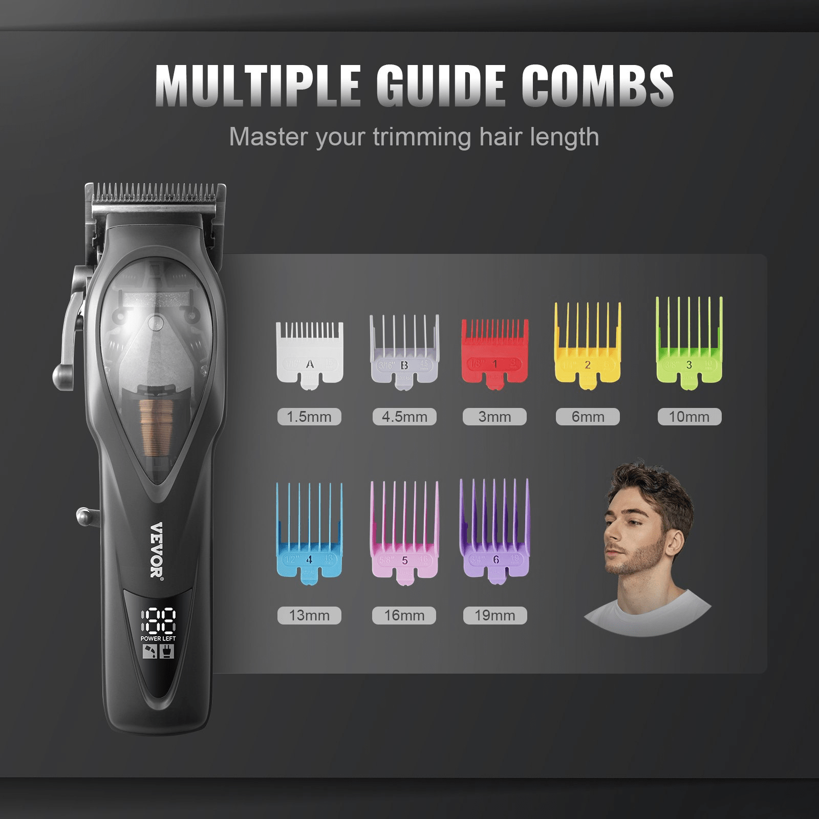 VEVOR Professional Hair Clipper – High - Speed 10,000 RPM Barber Clipper with DLC Fade Blade - GNS Beauty & Personal Care