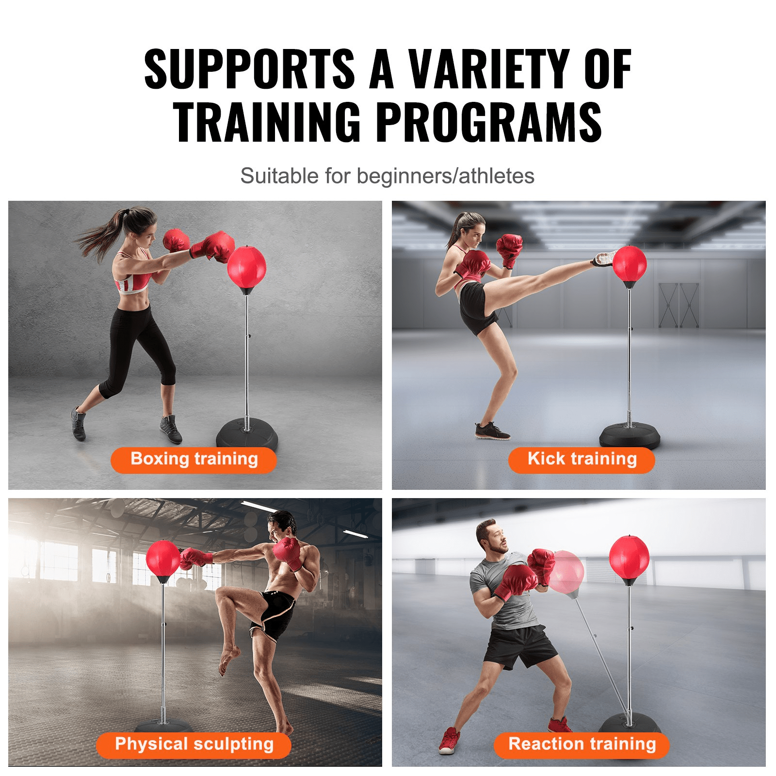 VEVOR Punching Bag – Reflex Boxing Bag for Home Gym Training & Stress Relief - GNS Beauty & Personal Care