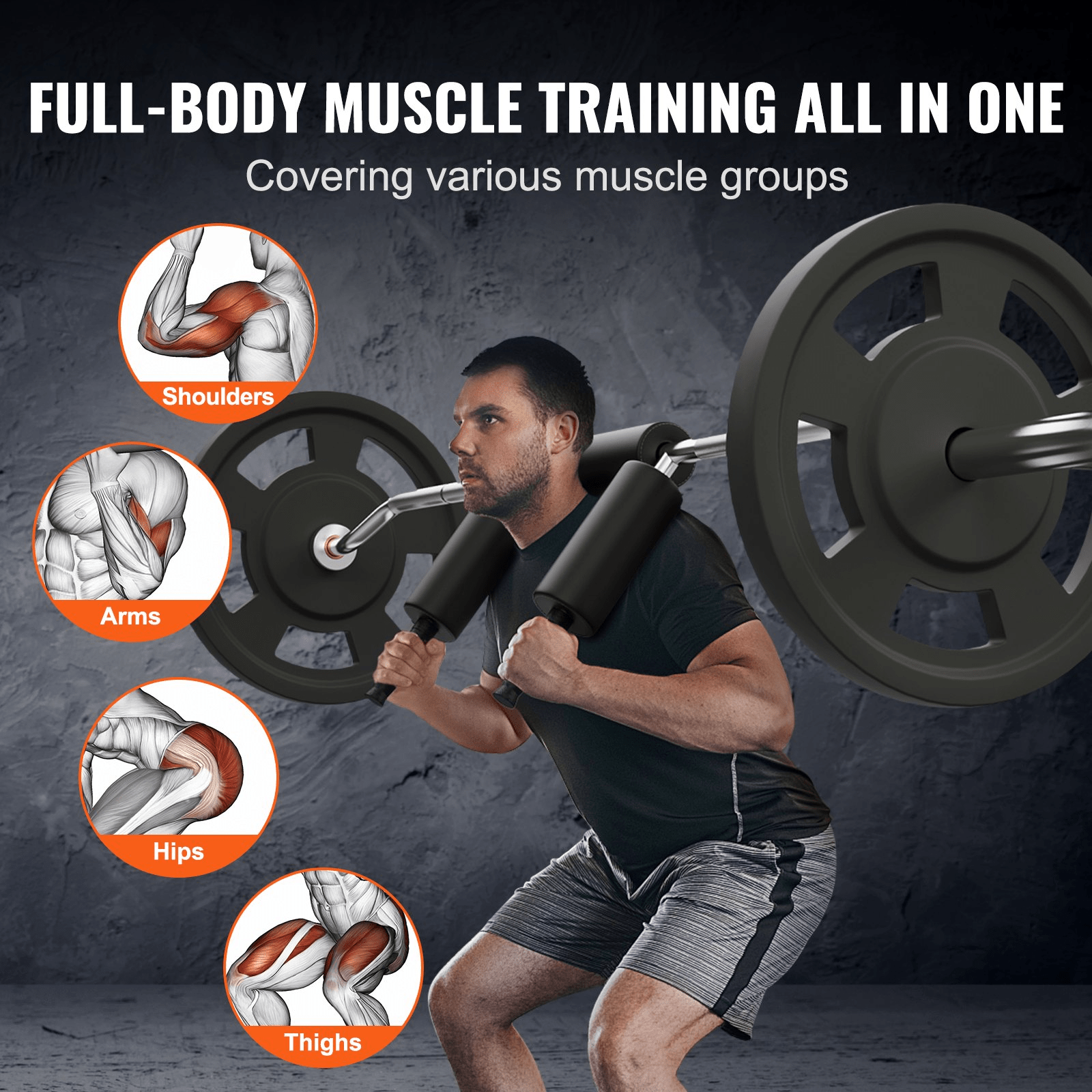 VEVOR Safety Squat Bar – 700 LBS Heavy - Duty Fitness Bar for Strength & Rehab Training - GNS Beauty & Personal Care