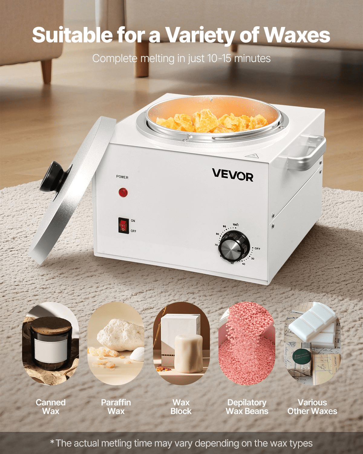VEVOR Single Pot Wax Warmer 3000ML 300W Professional Wax Warmer for Hair Removal - GNS Beauty & Personal Care