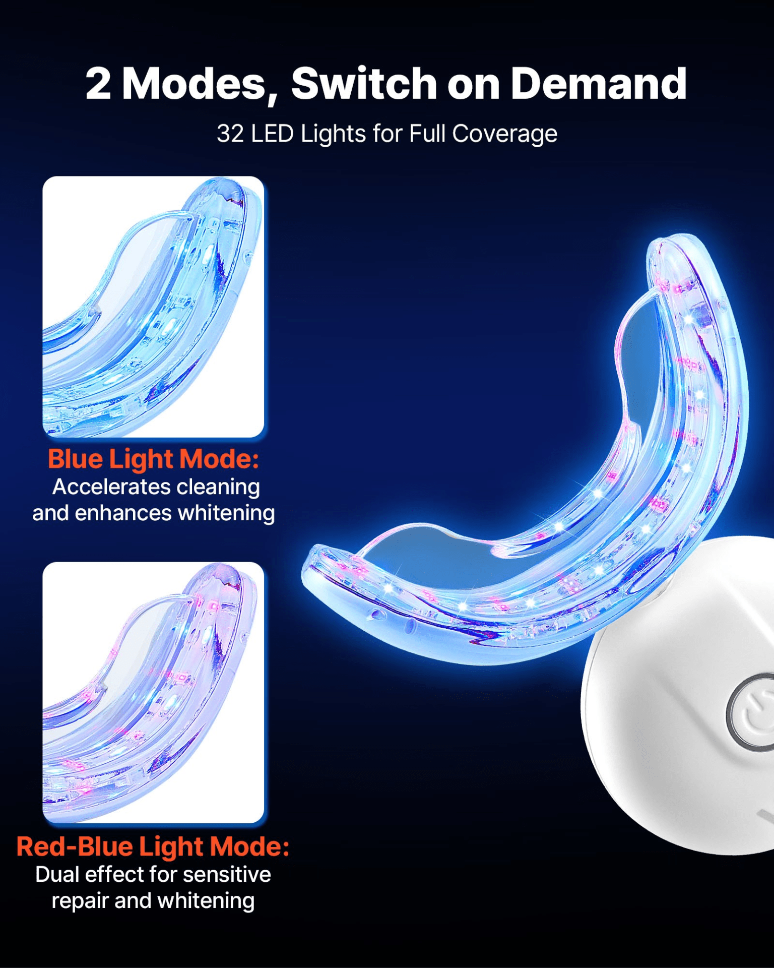 VEVOR Teeth Whitening Kit - Wireless LED Light & 32 Accelerator Lights - GNS Beauty & Personal Care