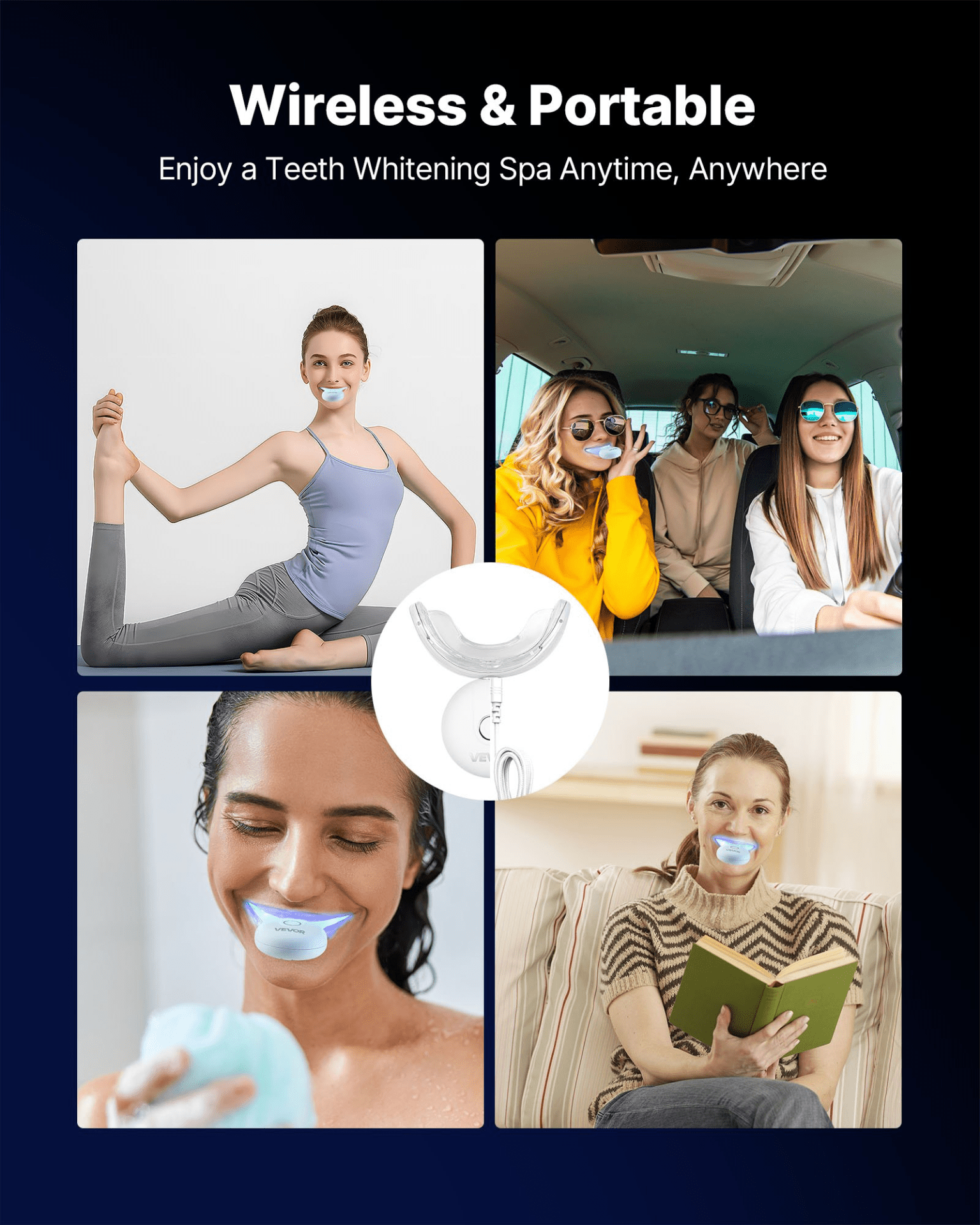 VEVOR Teeth Whitening Kit - Wireless LED Light & 32 Accelerator Lights - GNS Beauty & Personal Care
