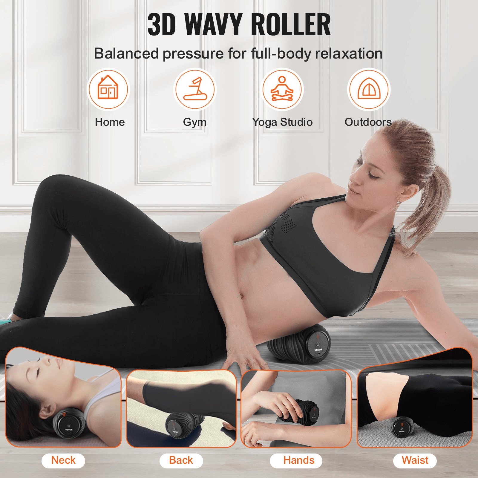 VEVOR Vibrating Peanut Massage Ball 4 Intensities Rechargeable Massage Roller - GNS Beauty & Personal Care