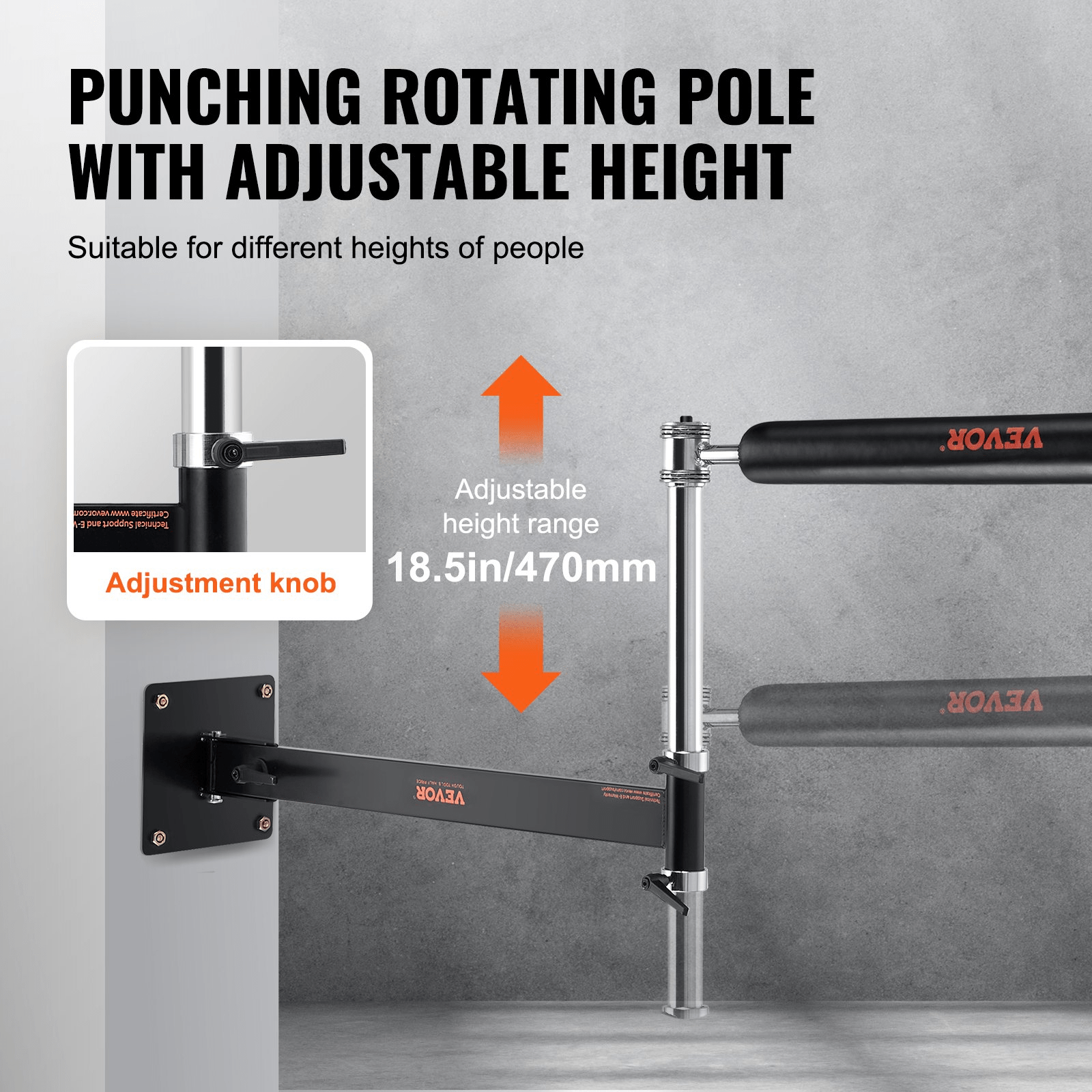 VEVOR Wall - Mount Boxing Spinning Bar – Speed & Reflex Training for Combat Sports - GNS Beauty & Personal Care