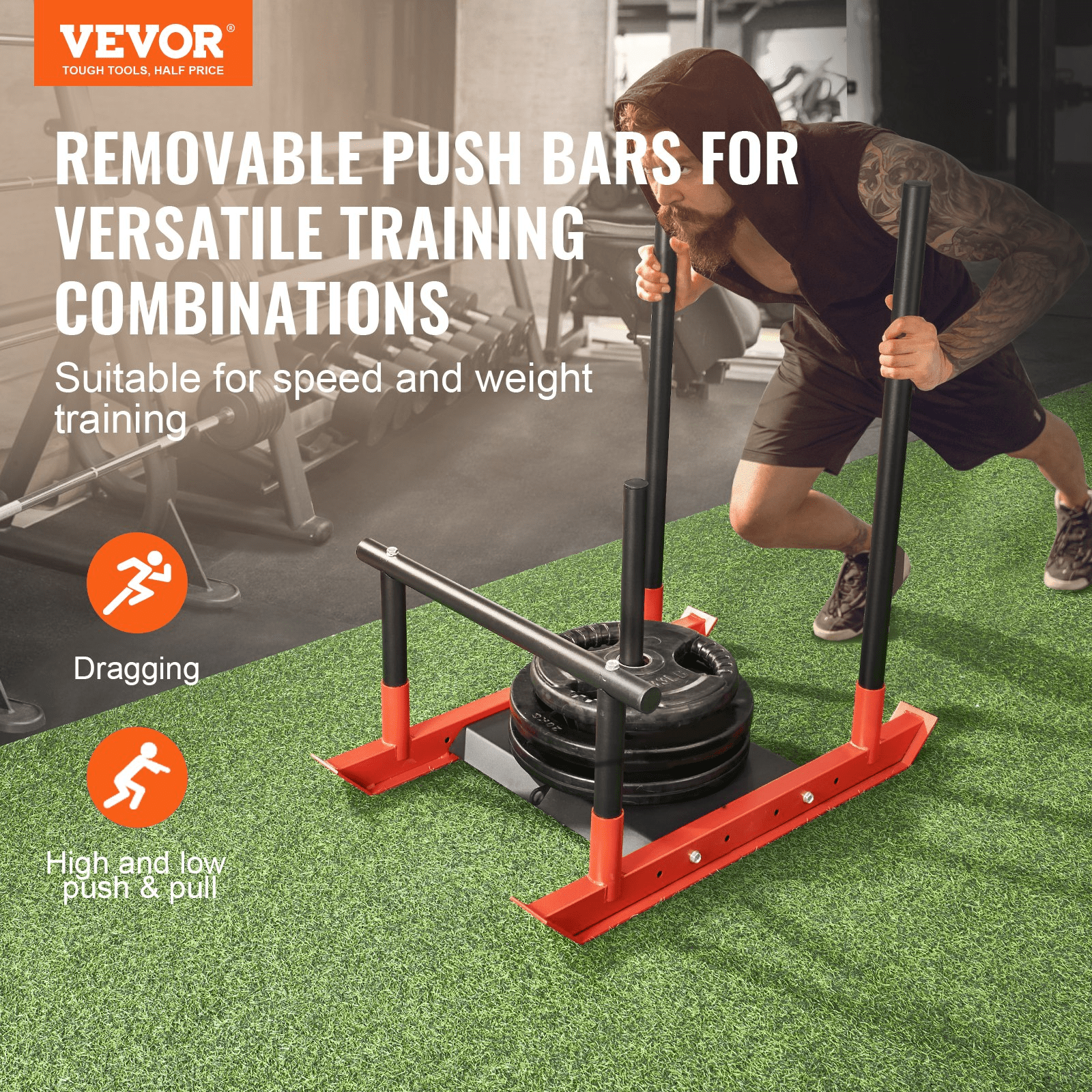 VEVOR Weight Training Sled - Push/Pull Power Sled for Strength & Speed - GNS Beauty & Personal Care