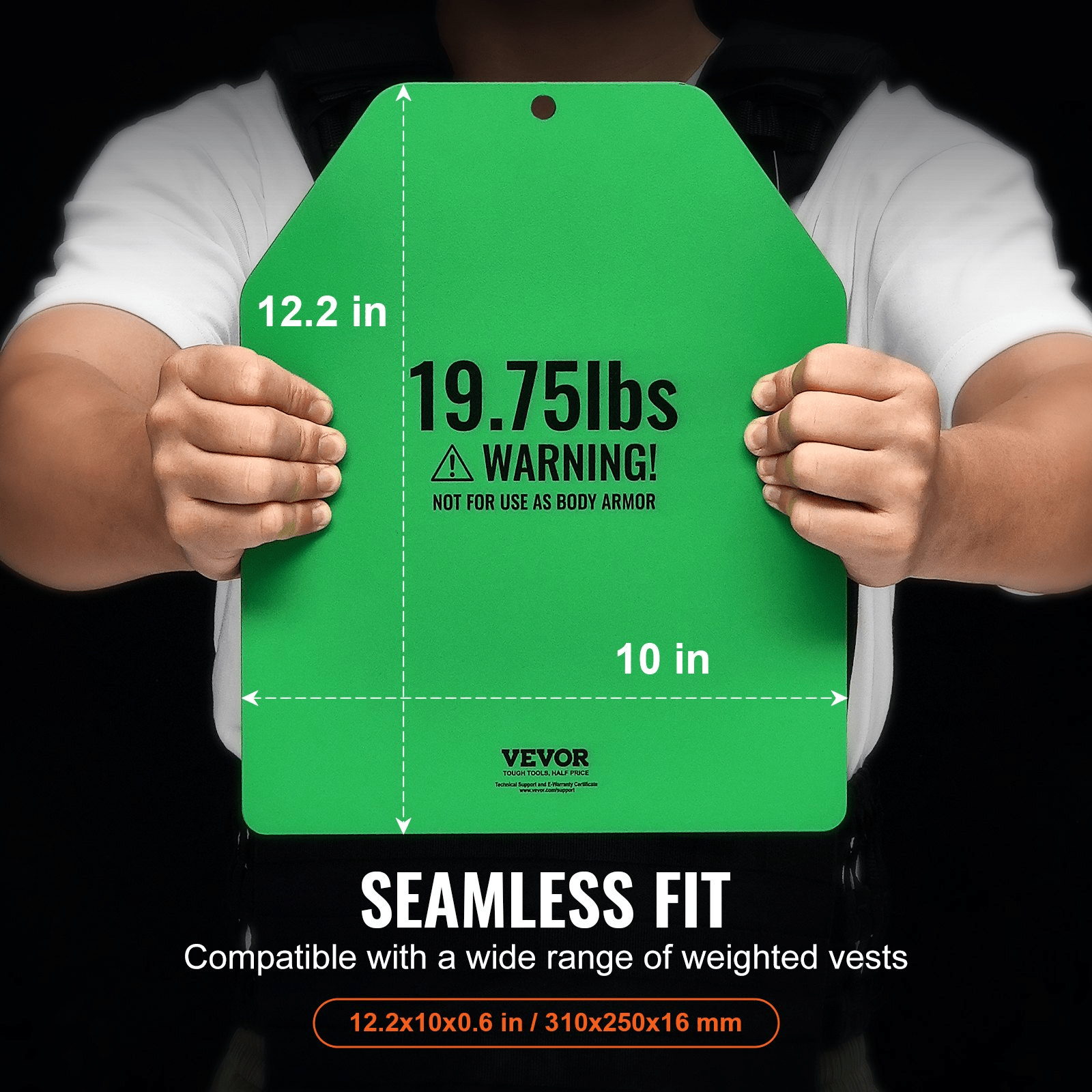 VEVOR Weight Vest Plates - 2x 19.75 LB Plates for Running & Strength Training - GNS Beauty & Personal Care
