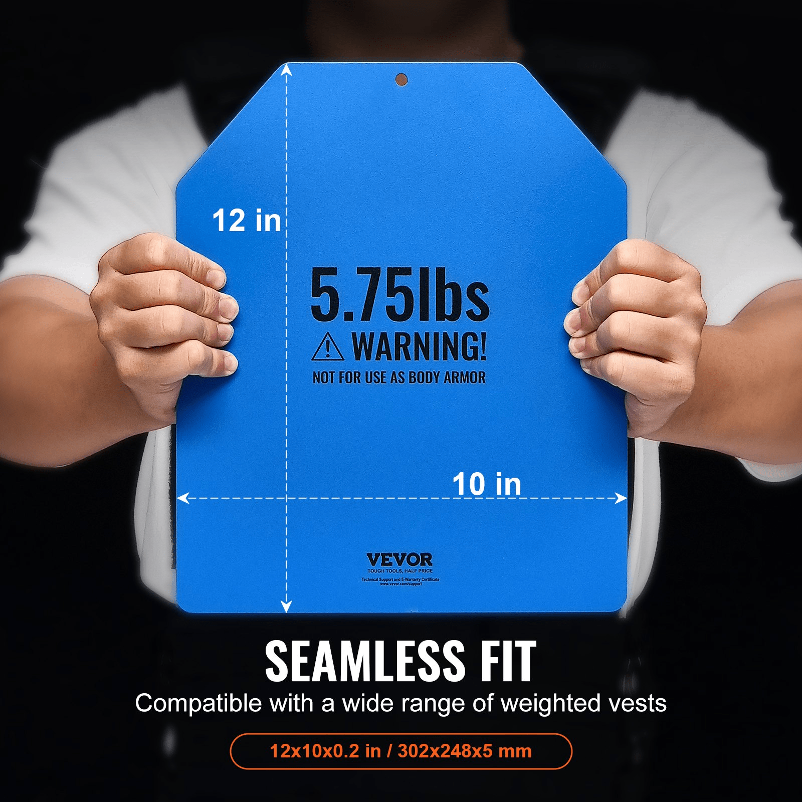 VEVOR Weight Vest Plates - 2x 5.75 LB Plates for Running & Strength Training - GNS Beauty & Personal Care
