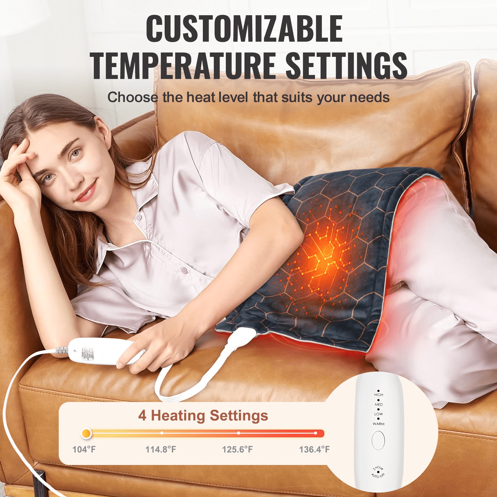 VEVOR Weighted Heating Pad – Far Infrared Therapy for Deep Relief & Comfort - GNS Beauty & Personal Care
