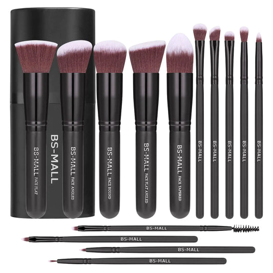 14-Piece Cruelty-Free Makeup Brush Set with Premium Rose Gold Design and Travel Case