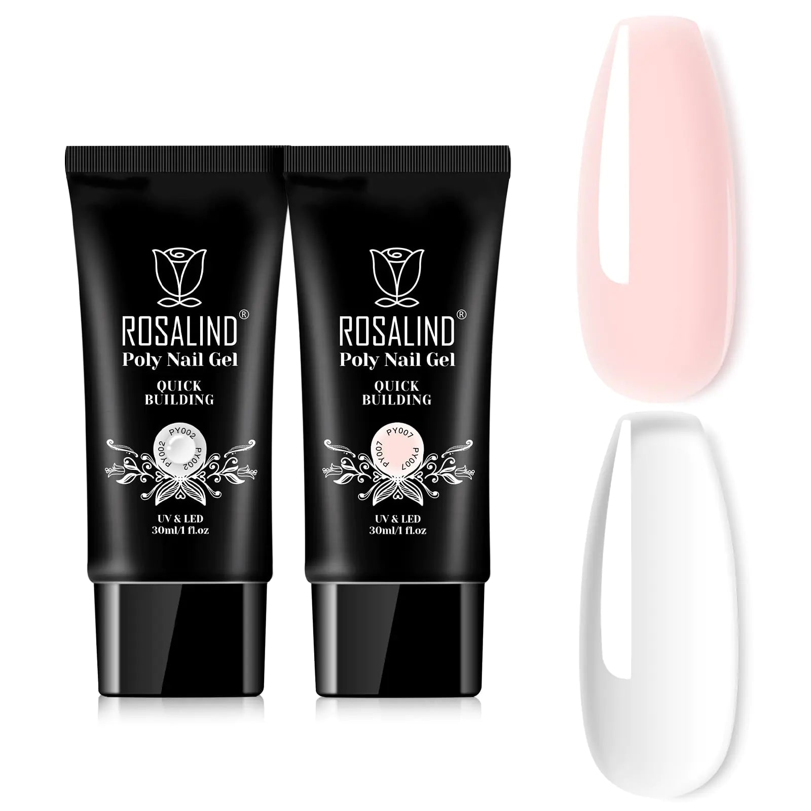 ROSALIND Soft Pink & Clear Poly Nail Gel – Versatile & Long-Lasting Nail Extensions