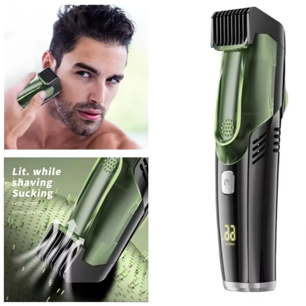 Washable Electric Vacuum Beard Trimmer – Precision Grooming Made Easy - GNS Beauty & Personal Care